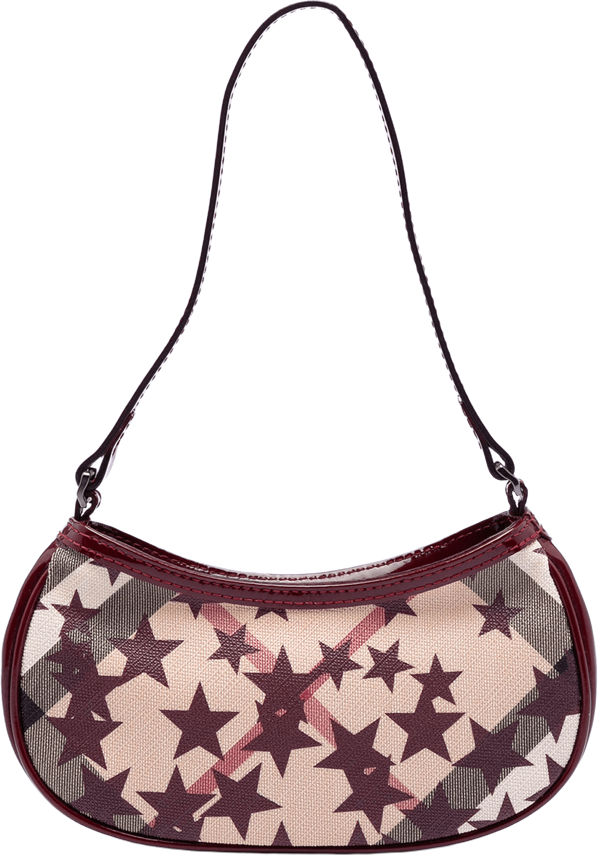 Burberry Mini Supernova Check Coated Canvas Stars Hobo, från Luxclusif, i färgen beige.