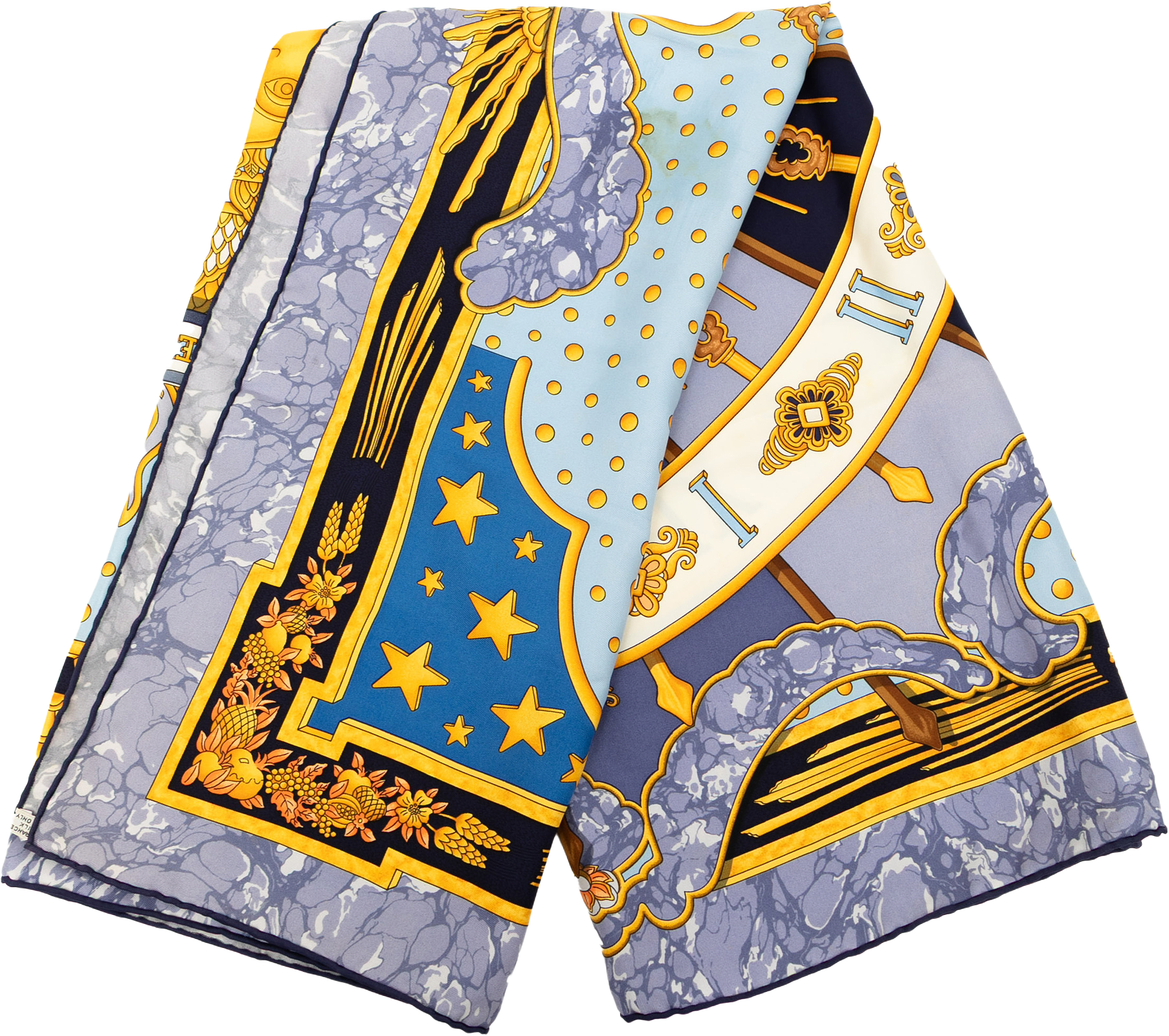 Hermès Carpe Diem Silk Scarf, från Luxclusif, i färgen light purple.