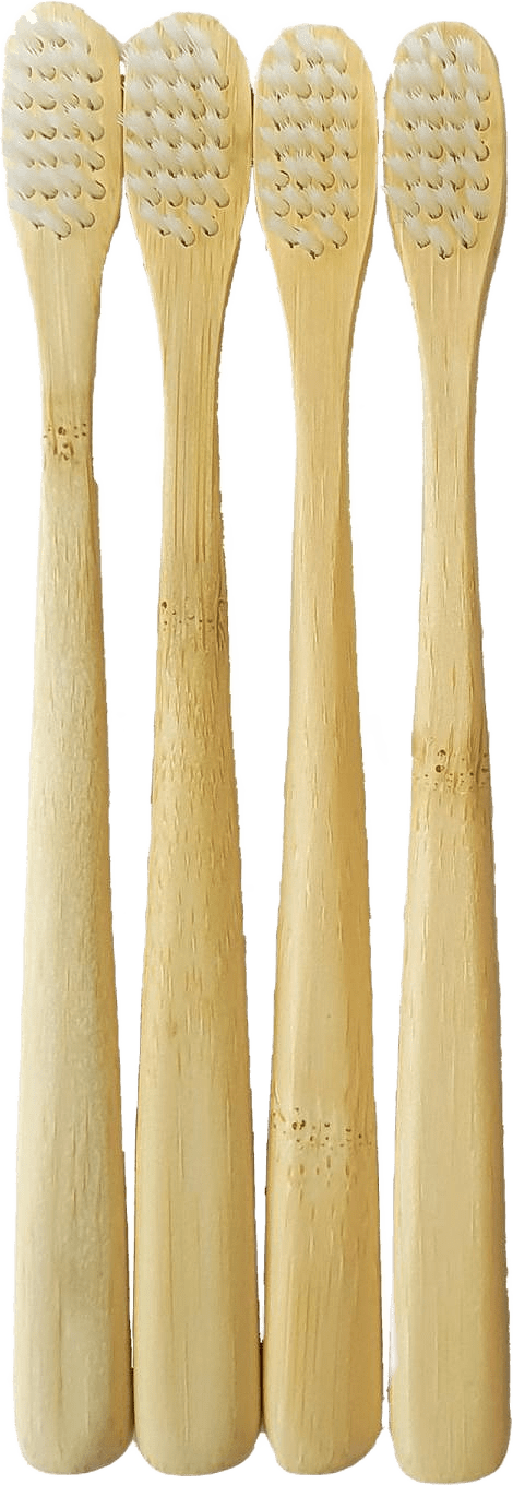 Barntandborstar Bambu Natur 4-pack