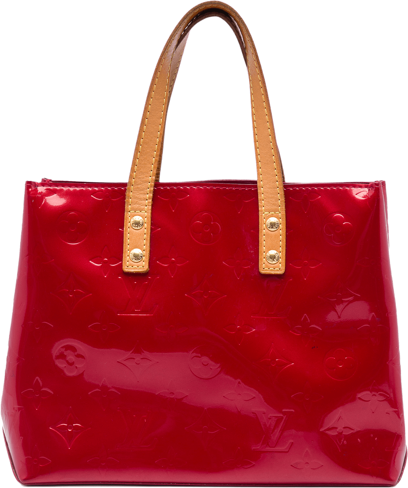 Louis Vuitton Monogram Vernis Reade Pm, från Luxclusif, i färgen röd.