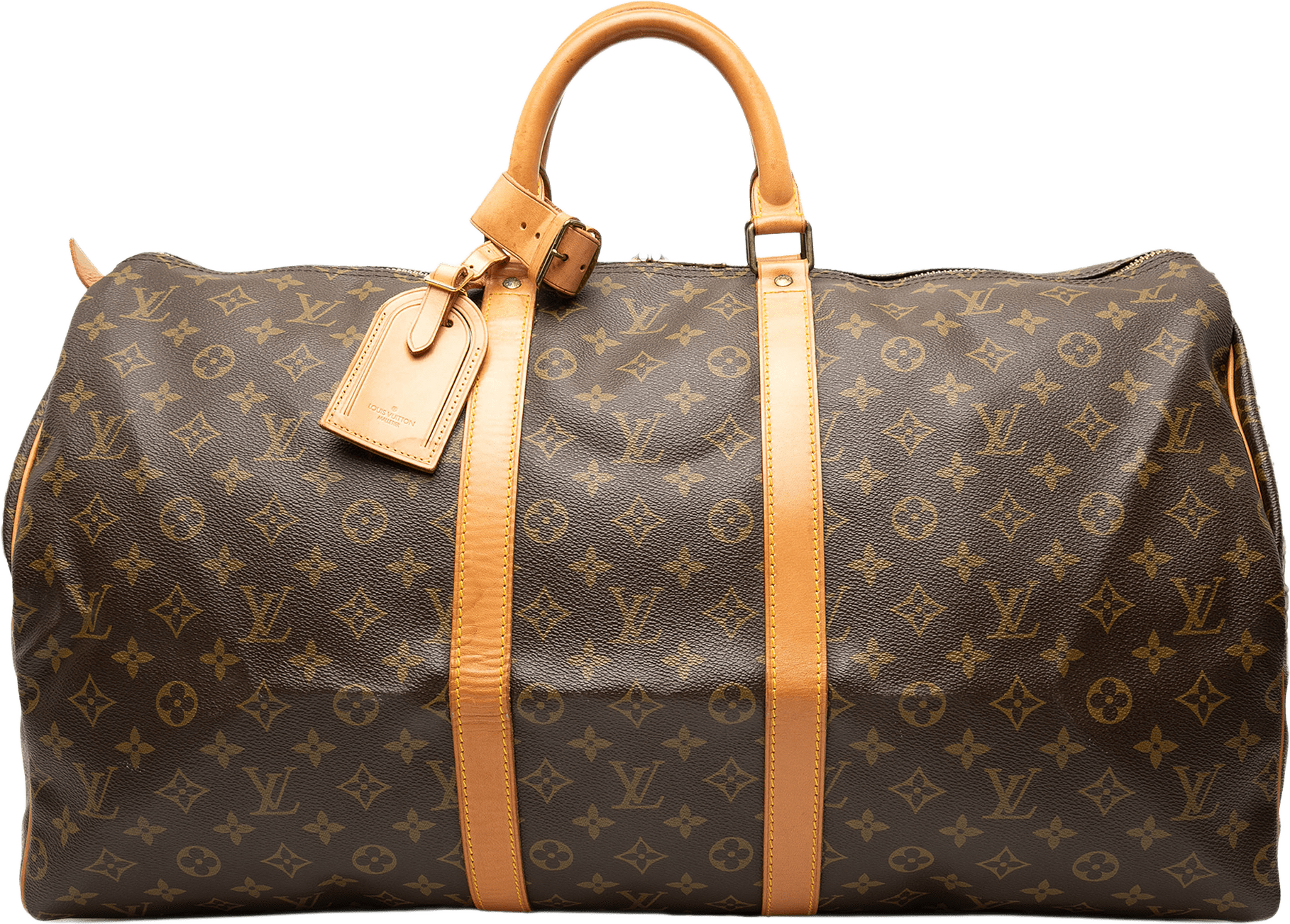 Louis Vuitton Monogram Keepall 55, från Luxclusif, i färgen brun.