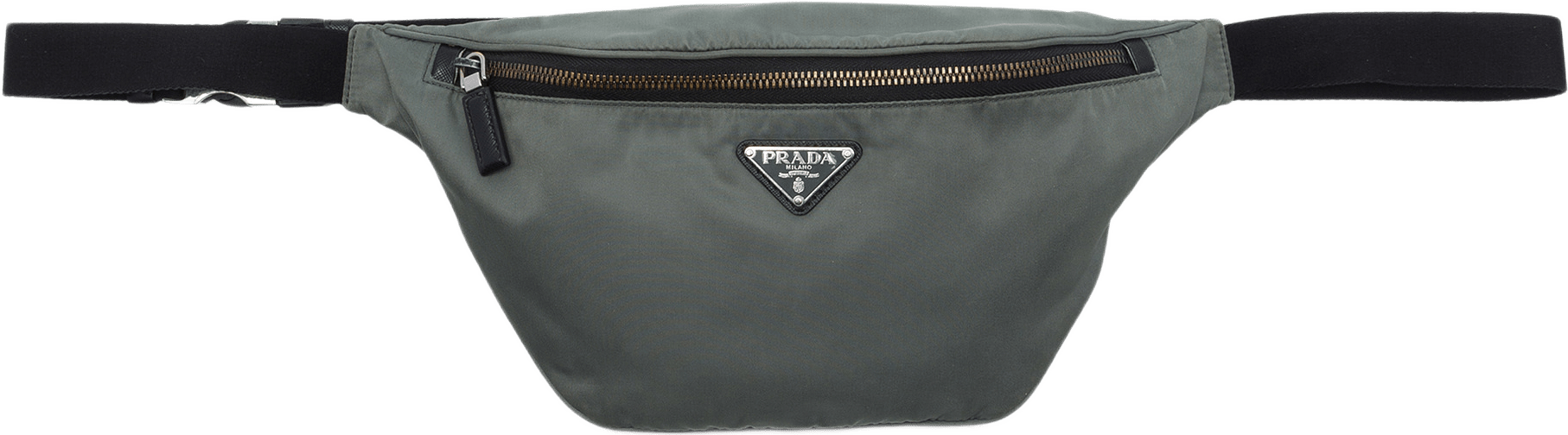 Prada Tessuto Belt Bag, från Luxclusif, i färgen grå.
