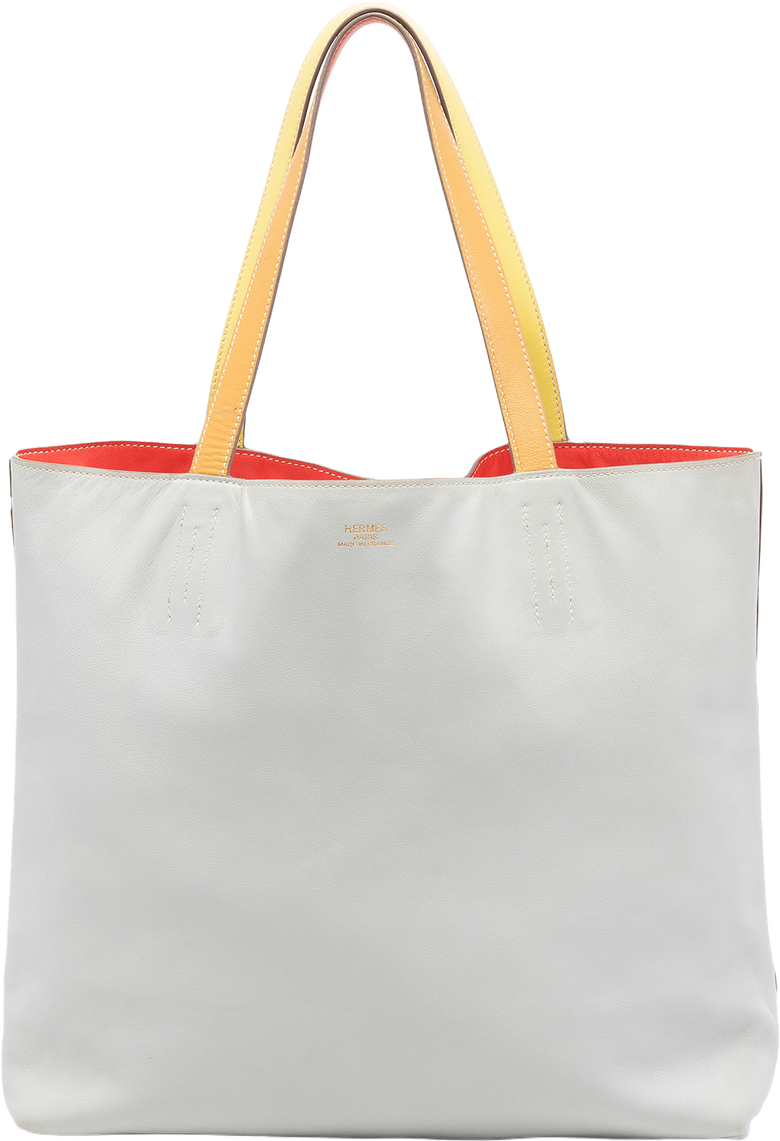 Hermès Multicolor Swift Double Sens Reversible Tote 36, från Luxclusif, i färgen off white.