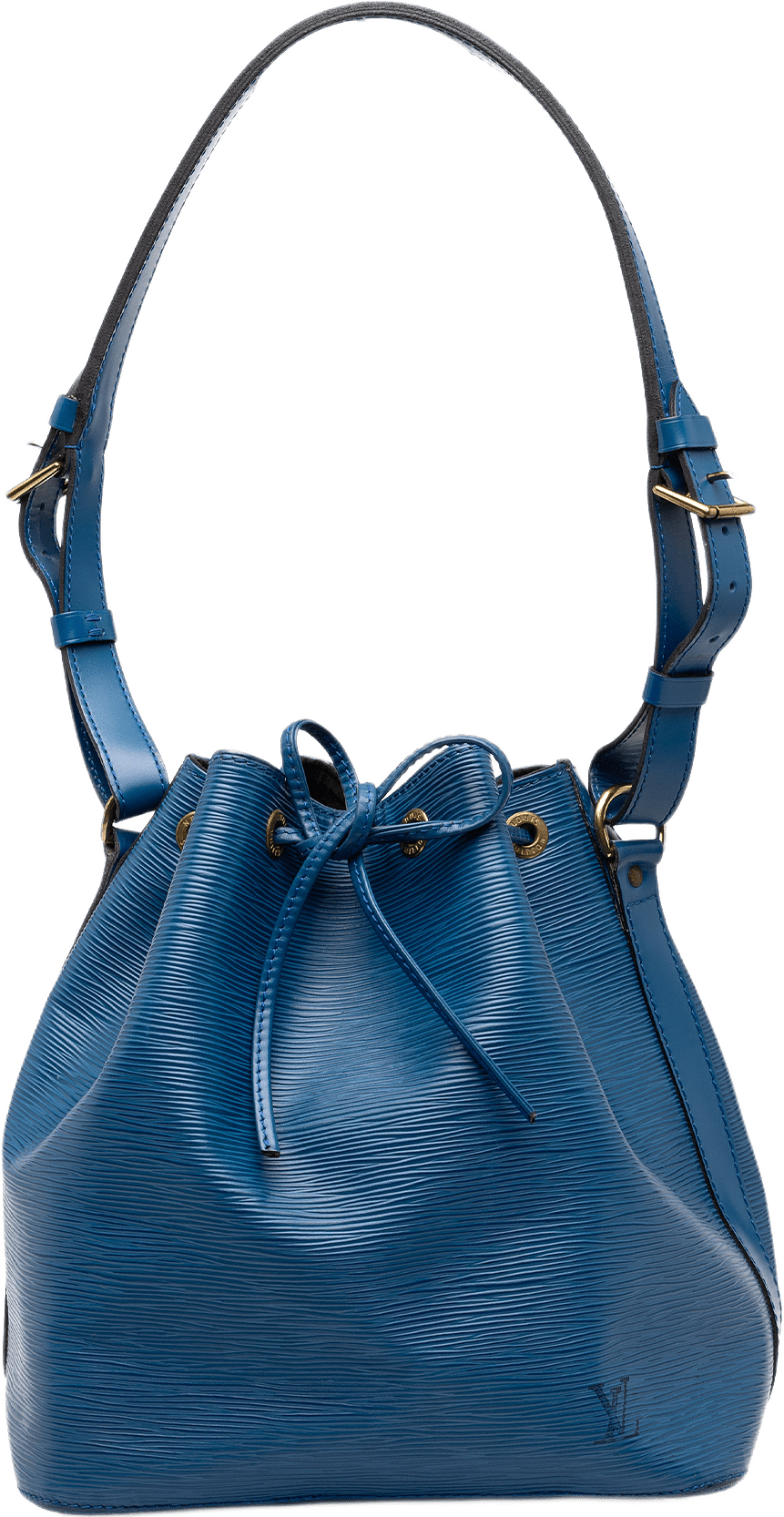 Louis Vuitton Epi Petit Noe, från Luxclusif, i färgen blå.