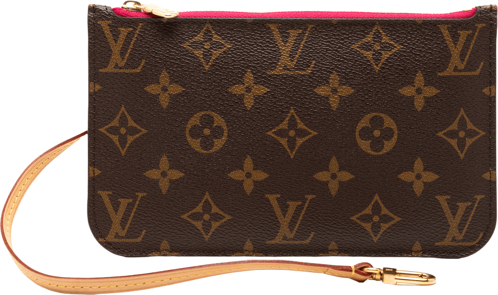 Louis Vuitton Monogram Neverfull Pouch Pm, från Luxclusif, i färgen brown.
