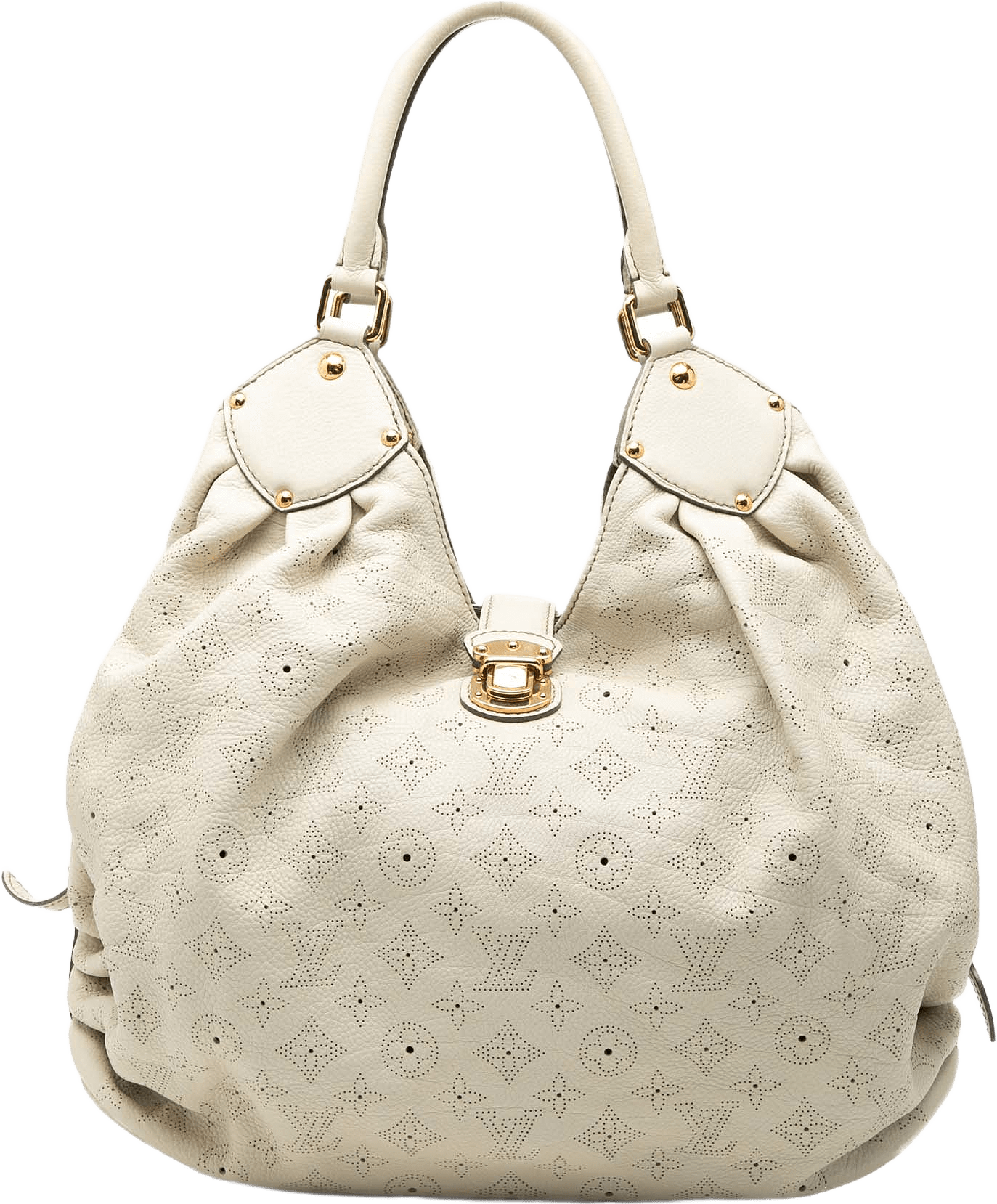 Louis Vuitton Monogram Mahina Xl, från Luxclusif, i färgen white.