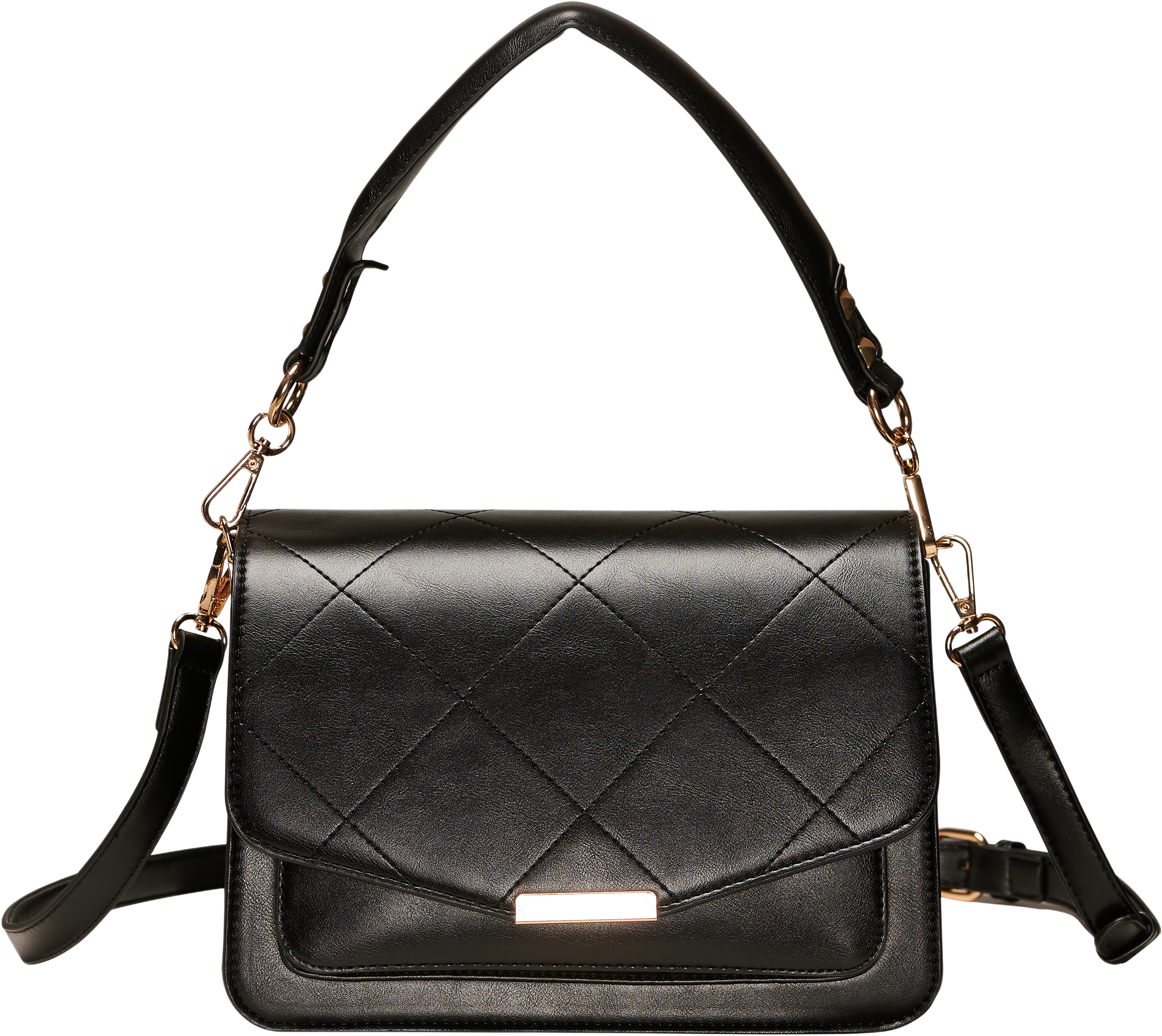 Blanca Multi Compartment Bag - Black Leather Look, från Noella, i färgen black leather look.