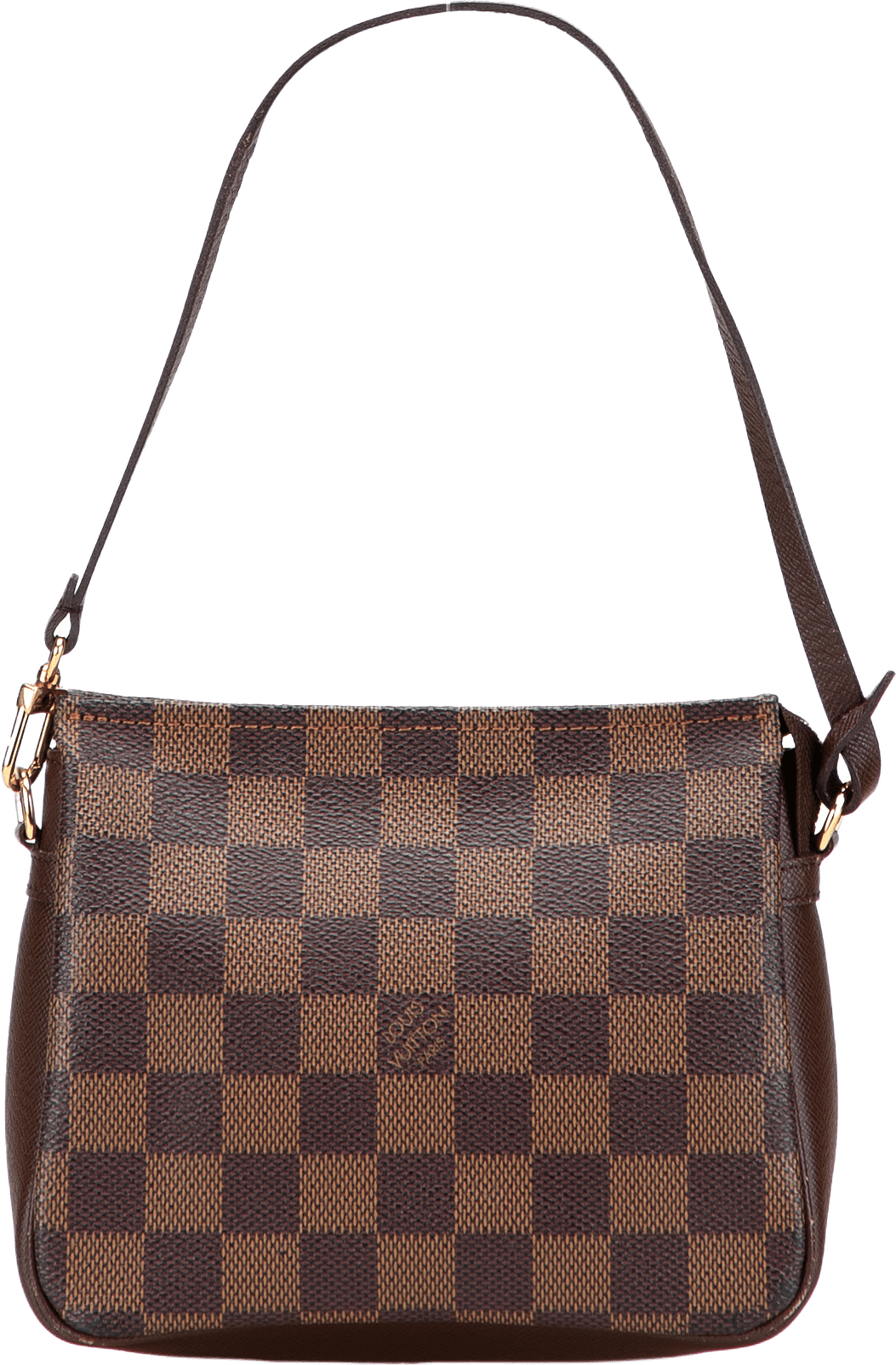 Louis Vuitton Damier Ebene Trousse Pochette, från Luxclusif, i färgen brown.