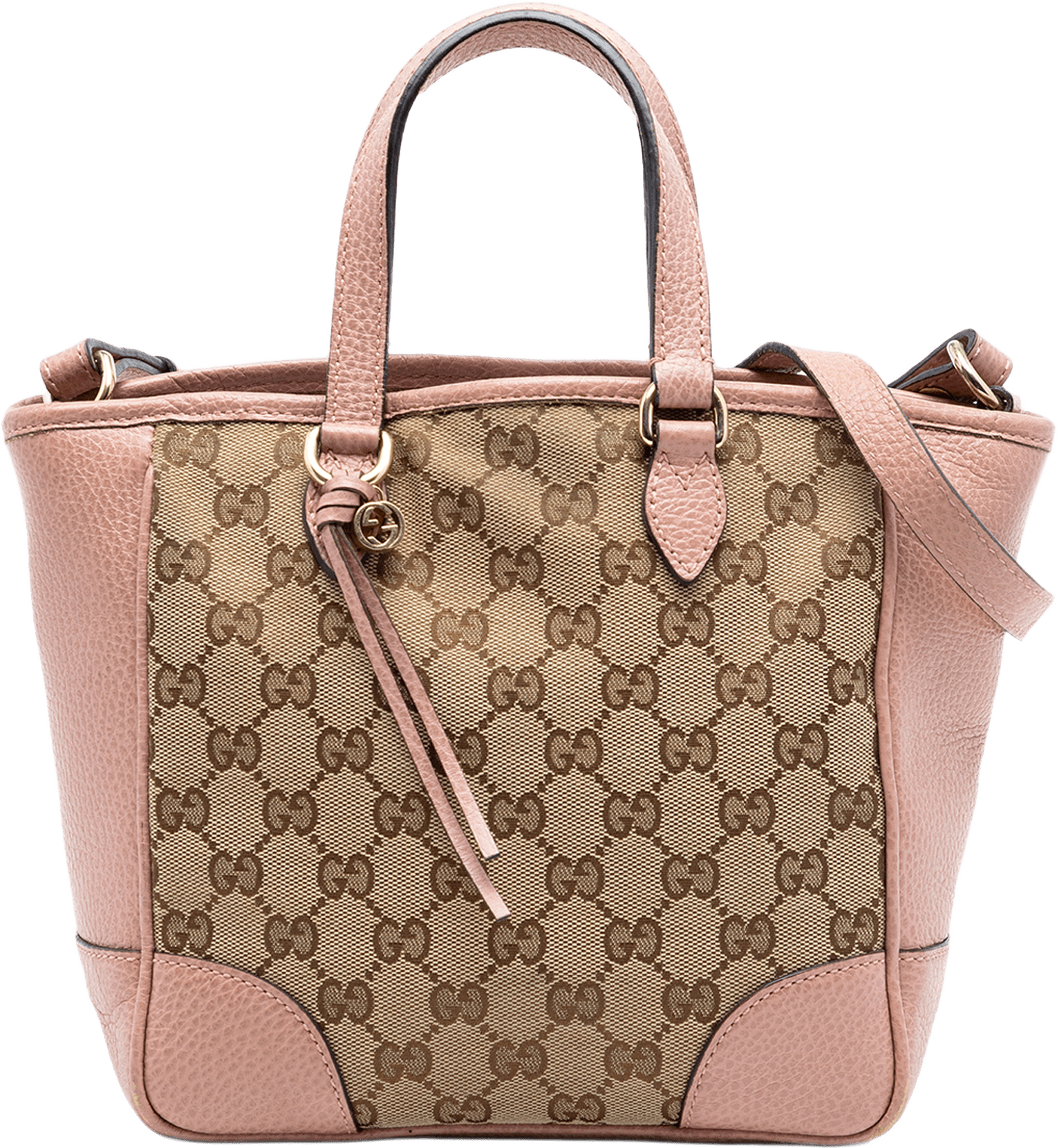 Gucci Small Gg Canvas Bree Satchel, från Luxclusif, i färgen beige.