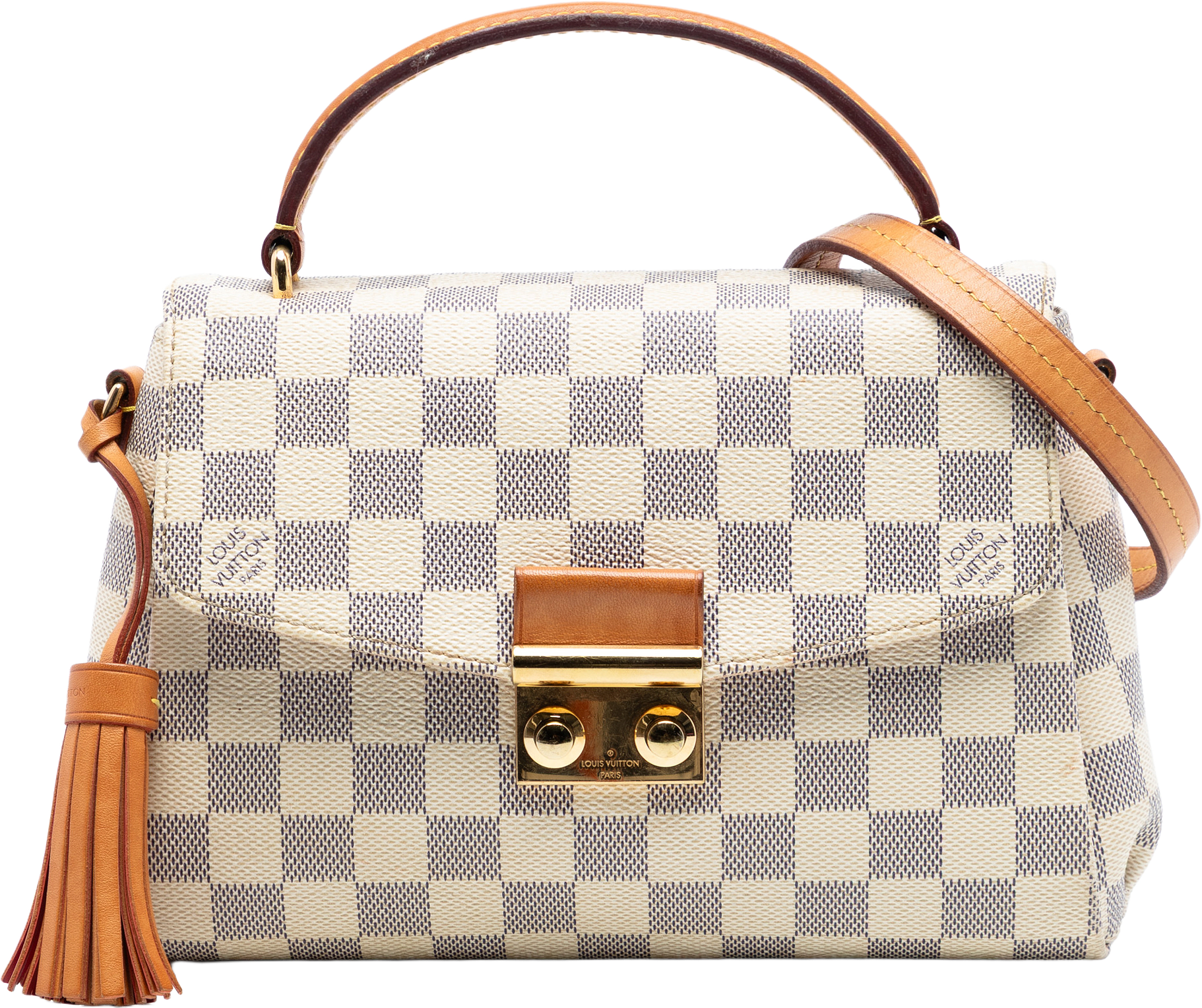 Louis Vuitton Damier Azur Croisette, från Luxclusif, i färgen white.