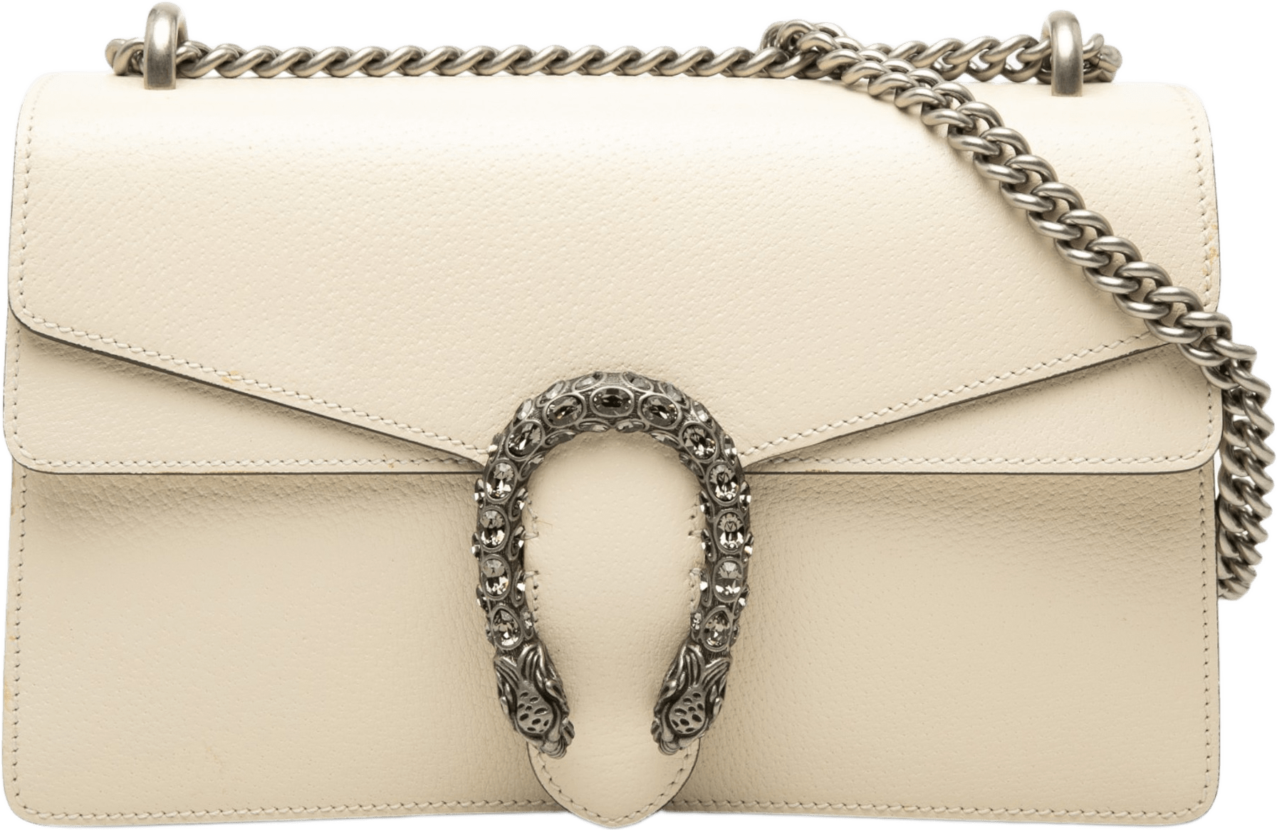 Gucci Medium Calfskin Dionysus Shoulder Bag, från Luxclusif, i färgen vit.
