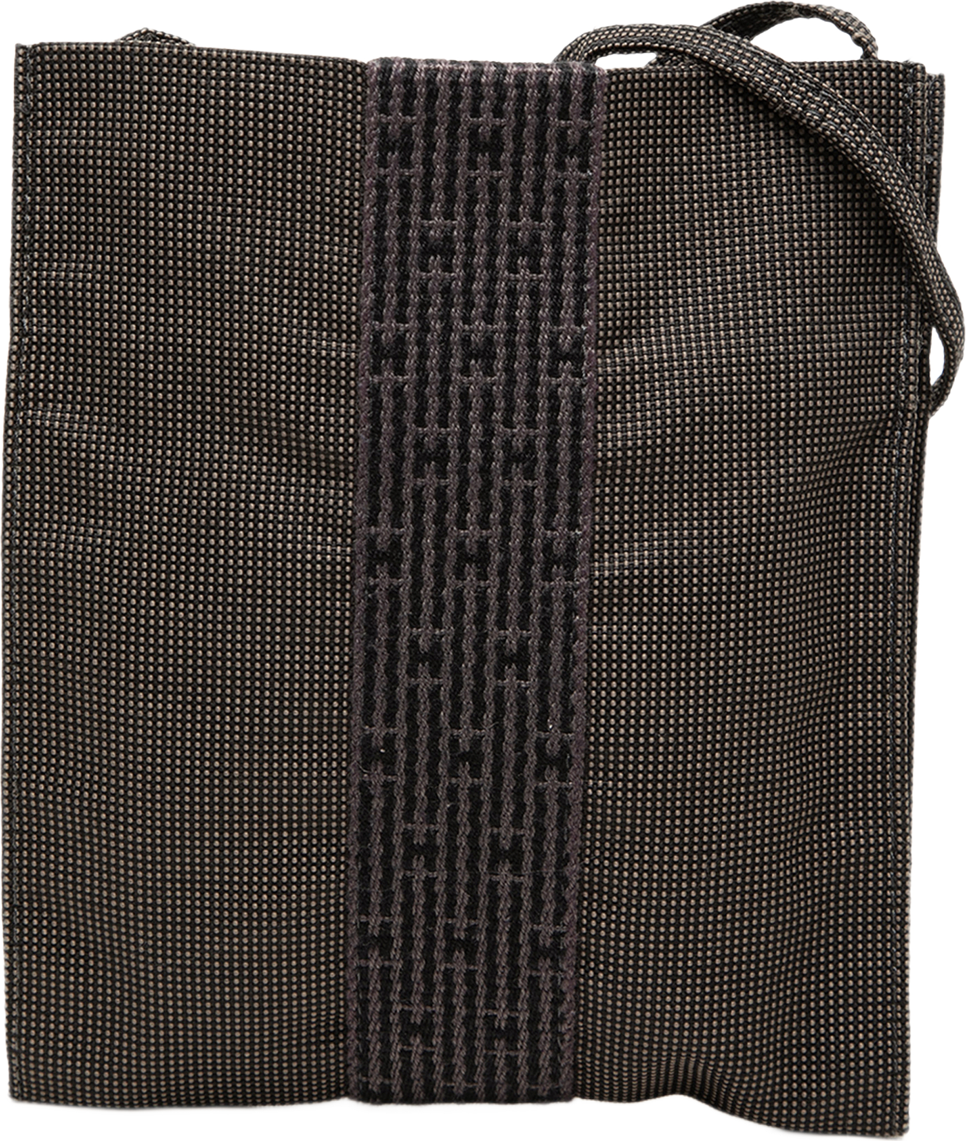 Hermès Canvas Herline Pochette, från Luxclusif, i färgen grå.