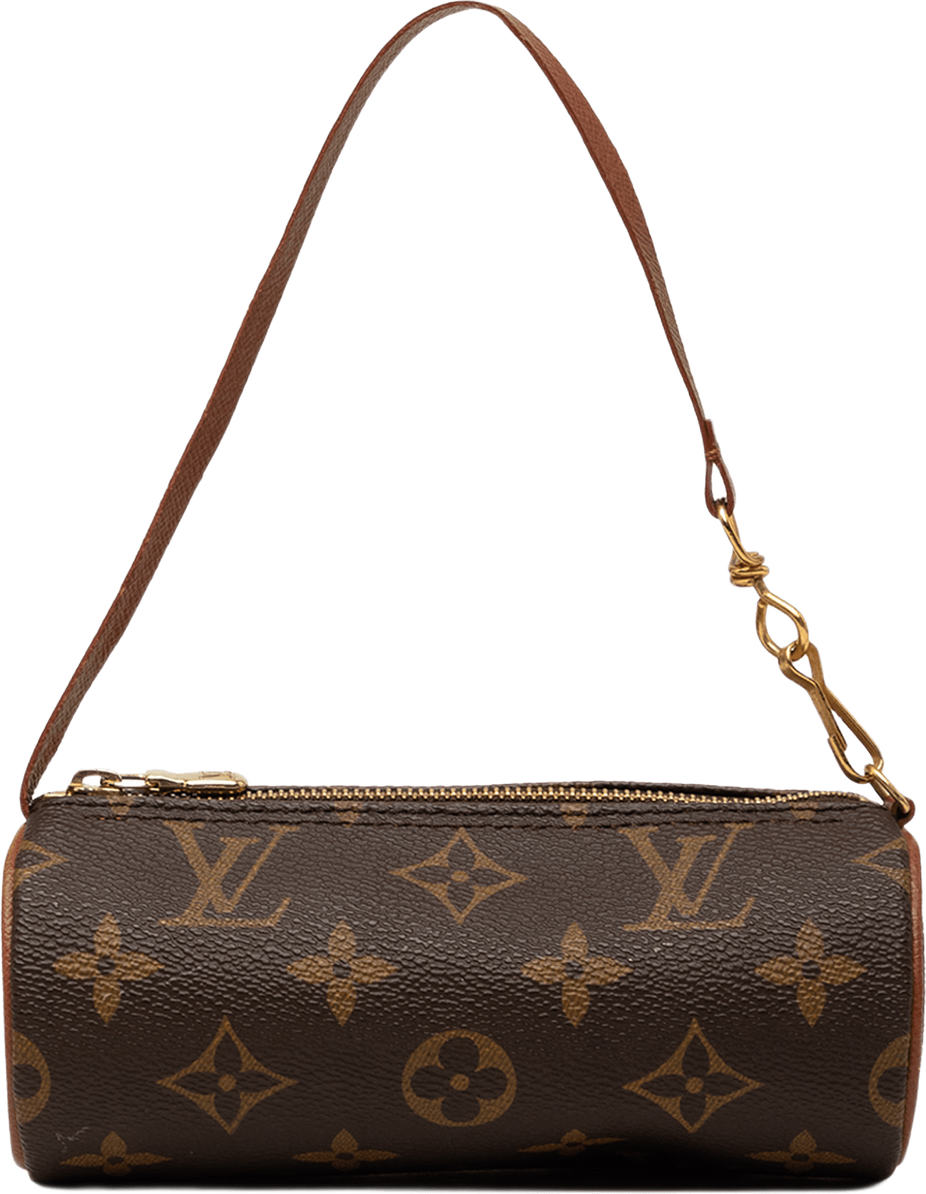 Louis Vuitton Monogram Papillon Pochette, från Luxclusif, i färgen brun.