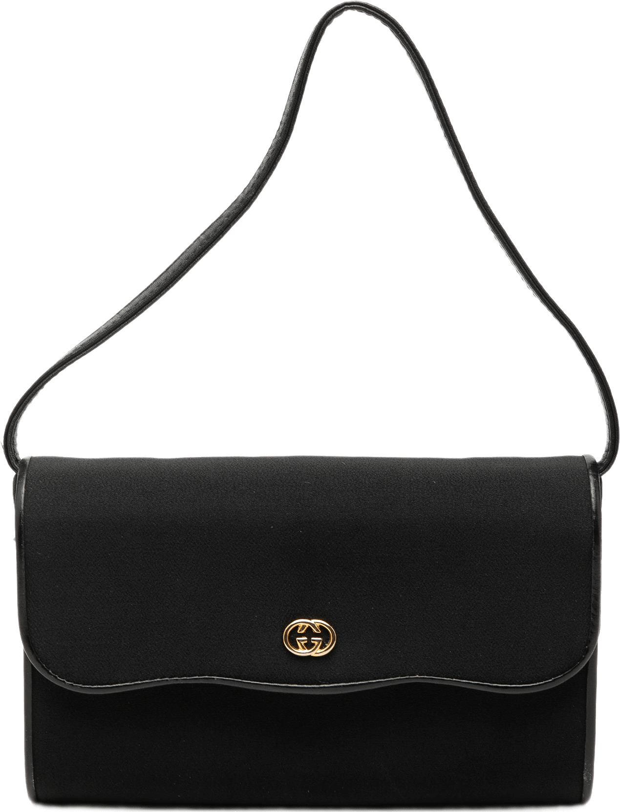 Gucci Canvas Interlocking G Chain Shoulder Bag, från Luxclusif, i färgen svart.
