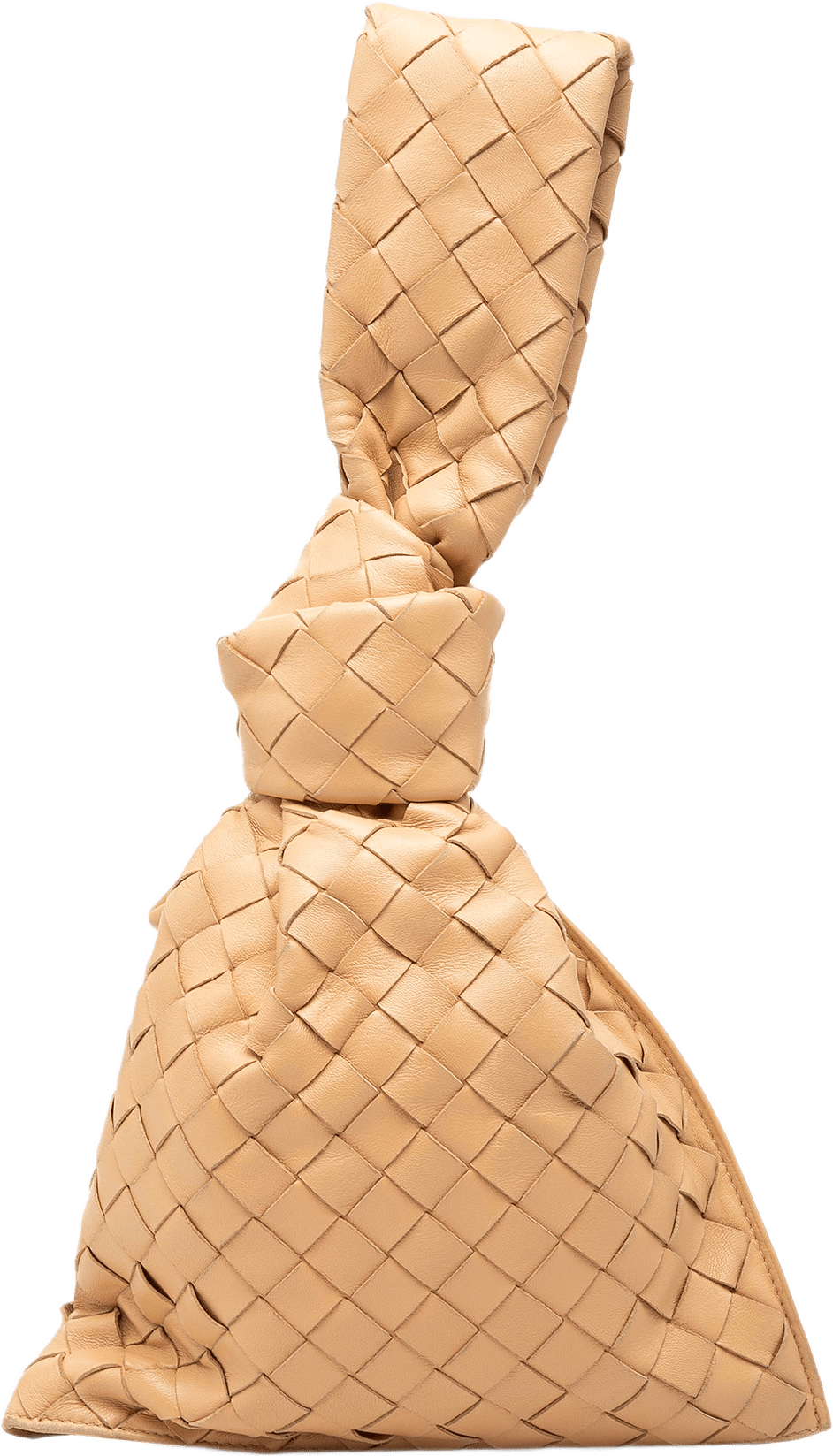 Bottega Veneta Mini Calfskin Bv Twist Bag, från Luxclusif, i färgen beige.