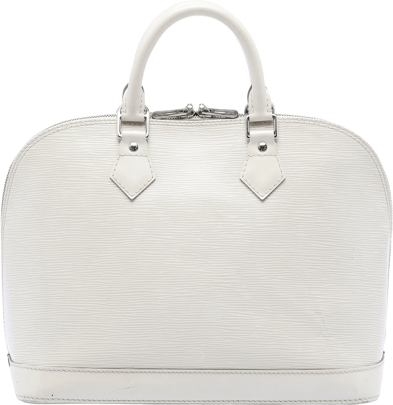 Louis Vuitton Epi Alma Pm, från Luxclusif, i färgen white.