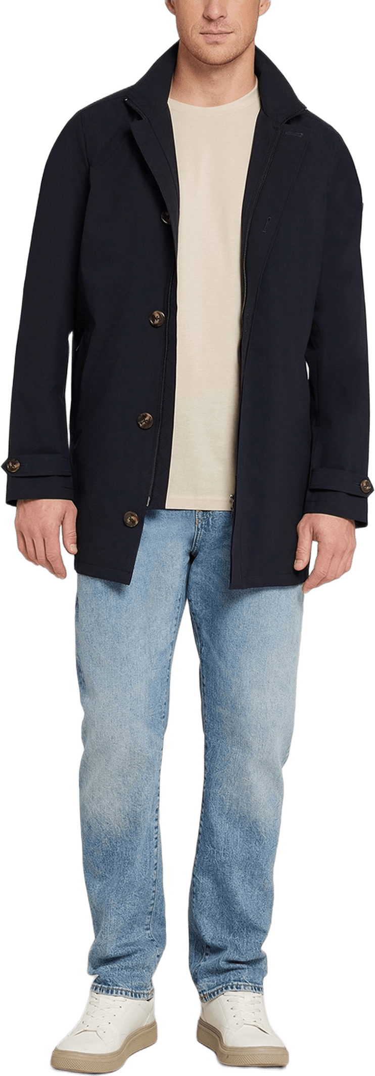 Darvin Coat, från Saki, i färgen dark navy.