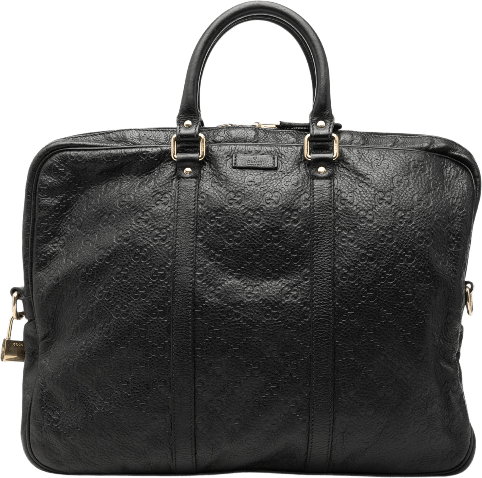 Gucci Guccissima Business Bag, från Luxclusif, i färgen black.