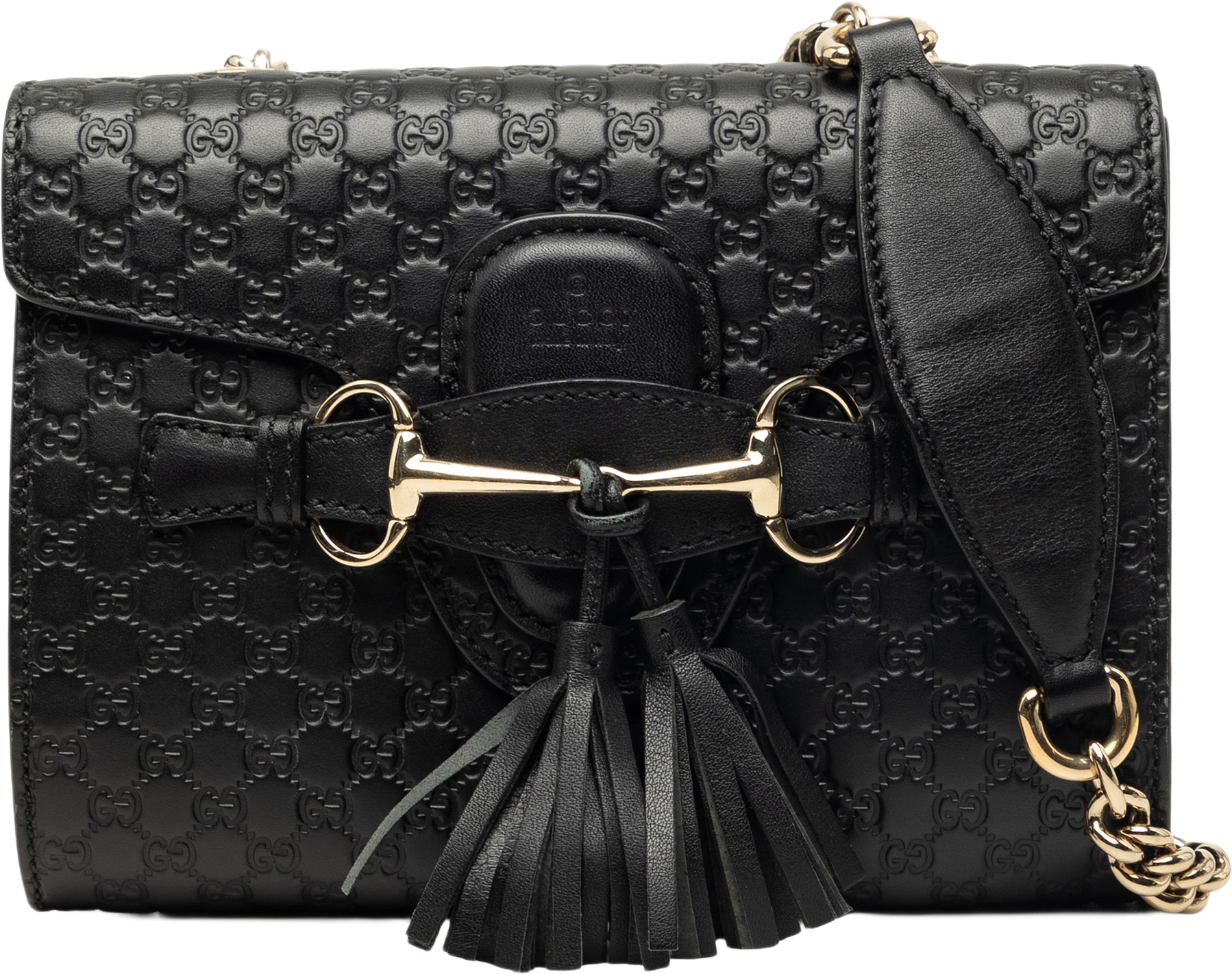 Gucci Mini Microguccissima Emily Crossbody, från Luxclusif, i färgen svart.
