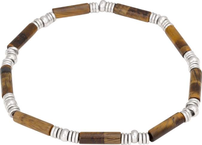 Billie Beadsarmband, från by BILLGREN, i färgen brown/stainless steel.