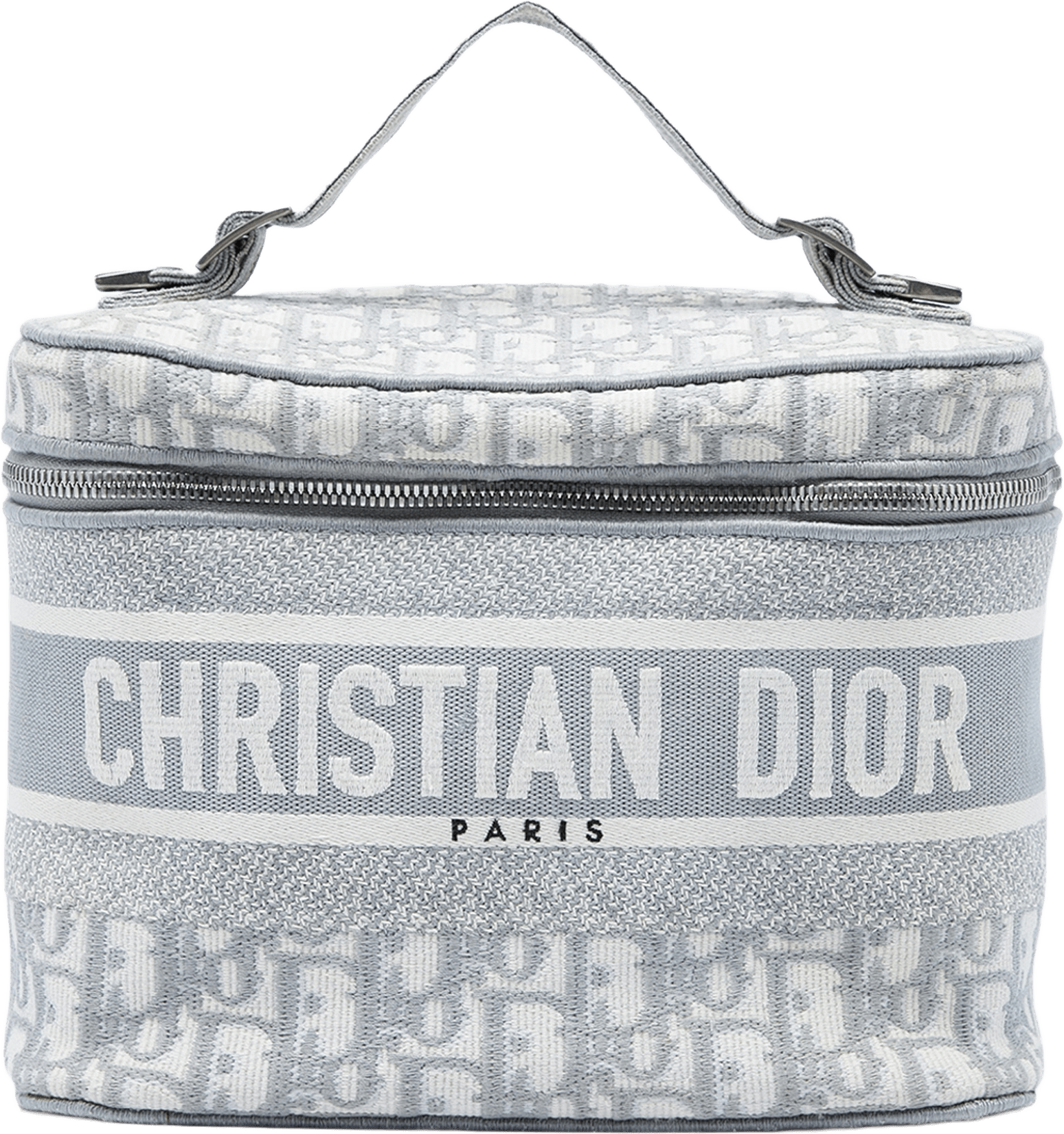 Dior Oblique Canvas Diortravel Vanity Case, från Luxclusif, i färgen grå.