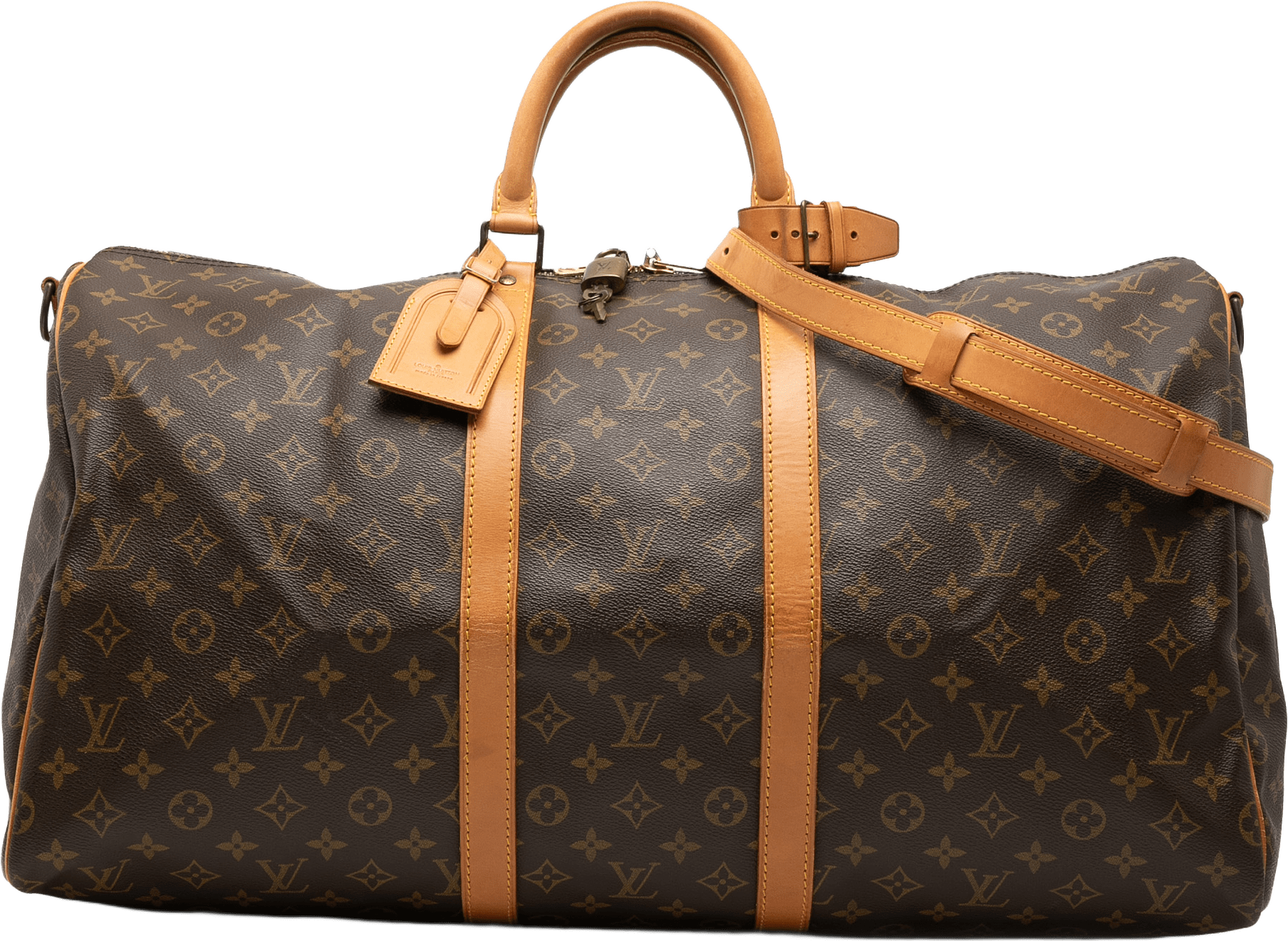 Louis Vuitton Monogram Keepall Bandouliere 55, från Luxclusif, i färgen brown.
