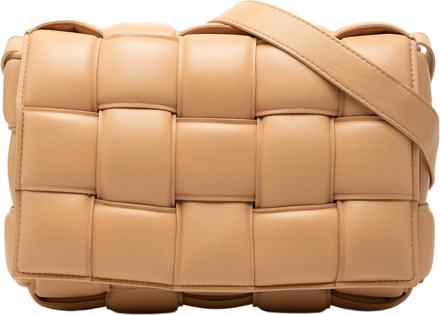 Bottega Veneta Nappa Intrecciato Padded Cassette Crossbody, från Luxclusif, i färgen brun.