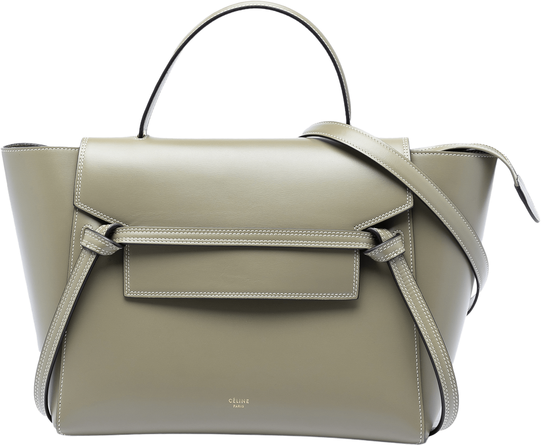 Celine Mini Smooth Calfskin Belt Bag, från Luxclusif, i färgen gray.