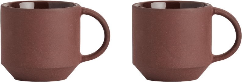Yuka Espresso Cup - Pack Of 2, från OYOY Living, i färgen dark terracotta.
