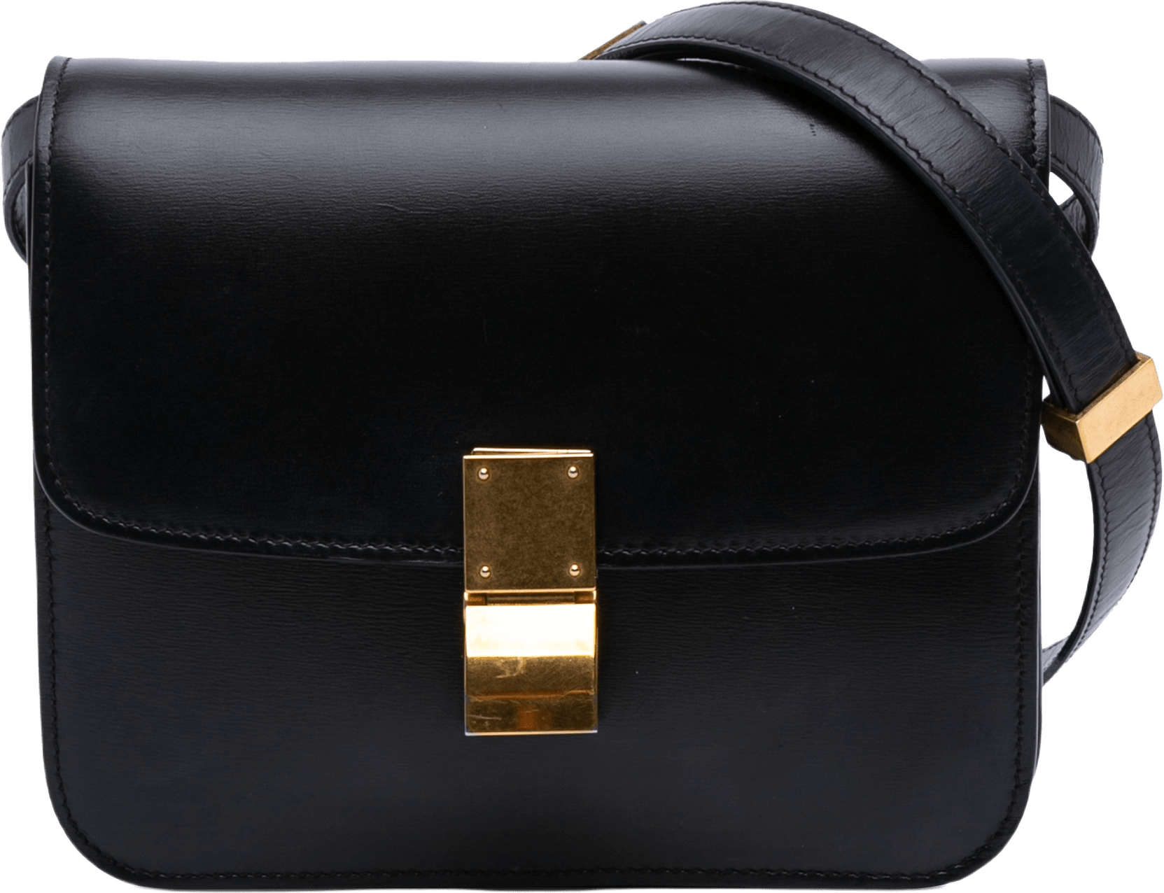 Celine Teen Calfskin Classic Box, från Luxclusif, i färgen black.