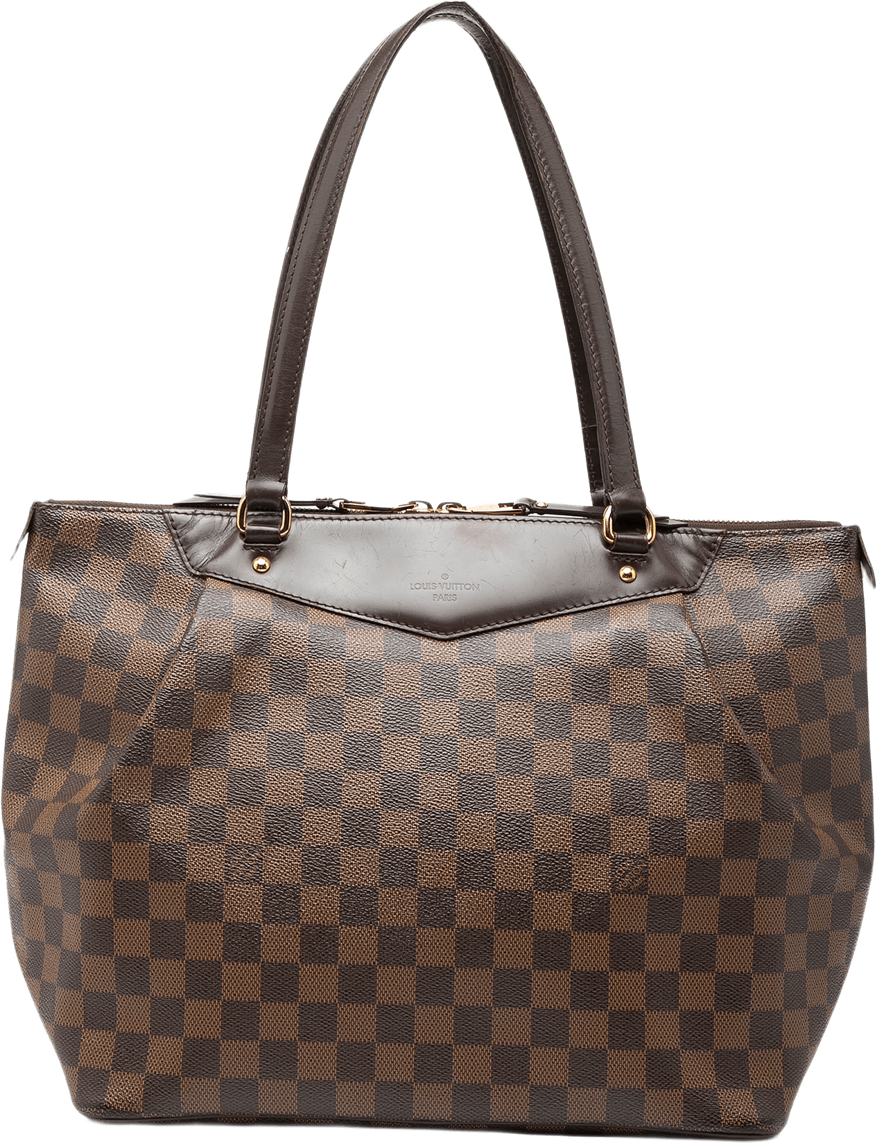 Louis Vuitton Damier Ebene Westminster Gm, från Luxclusif, i färgen brown.