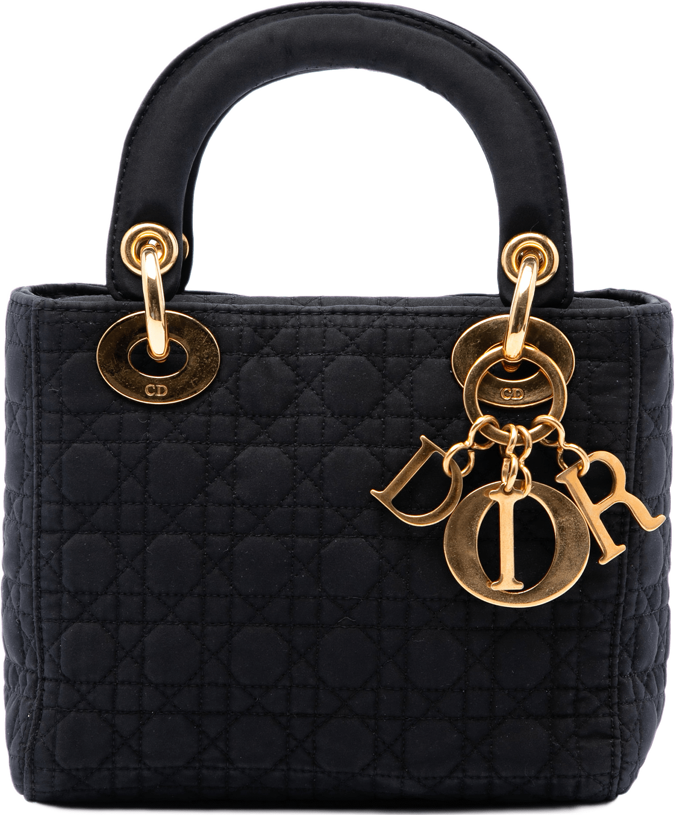Dior Mini Nylon Microcannage Lady Dior, från Luxclusif, i färgen svart.