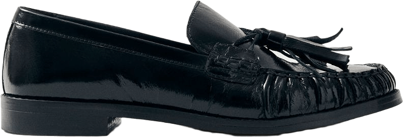Marietta Onix Black Leather Loafers