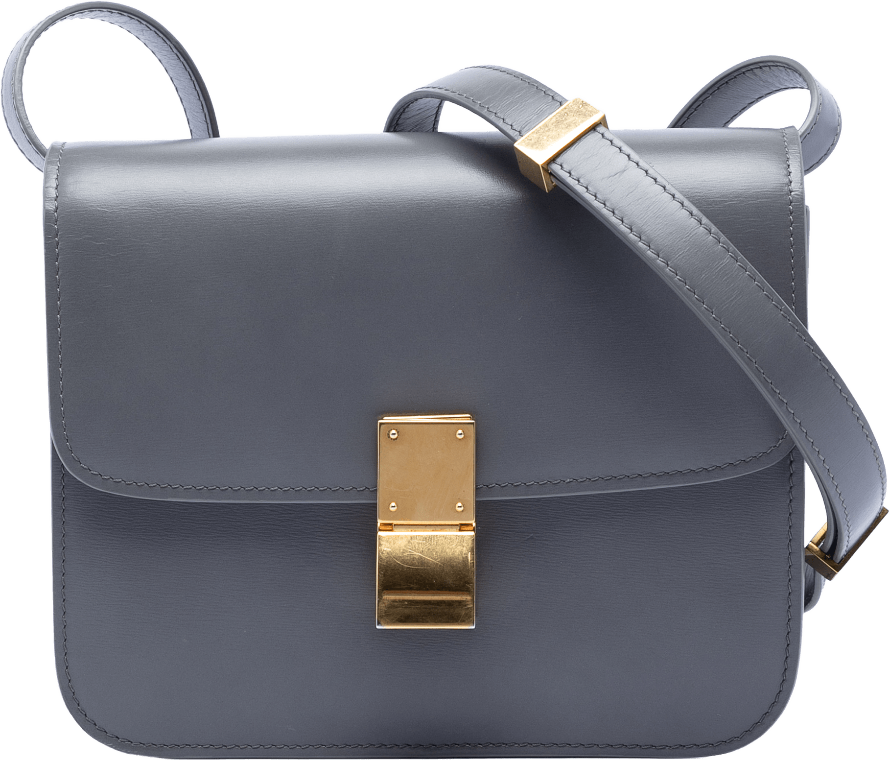 Celine Teen Calfskin Classic Box, från Luxclusif, i färgen gray.