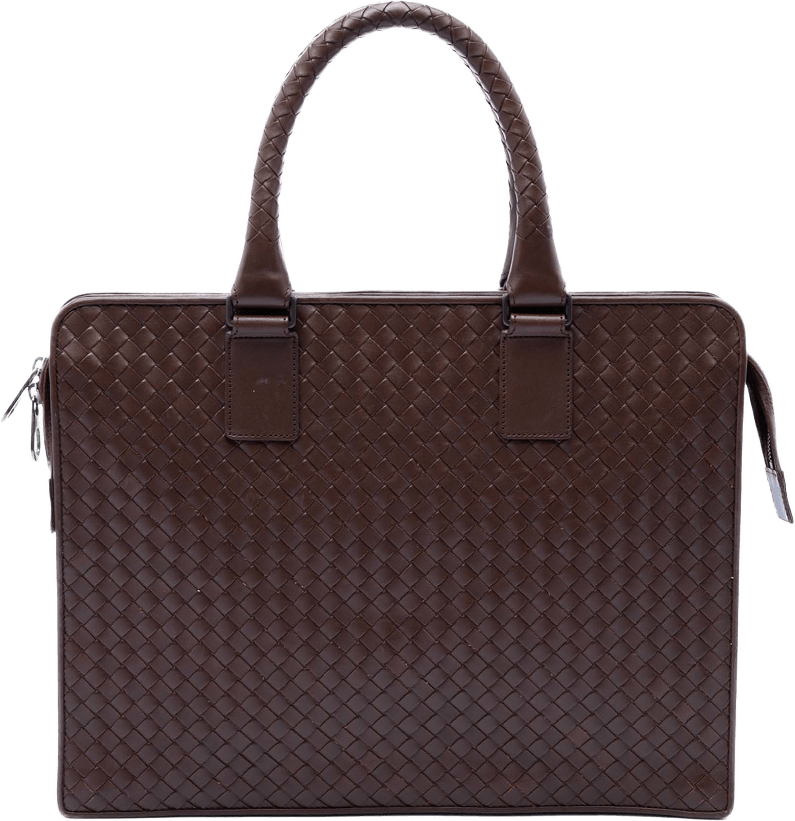 Bottega Veneta Nappa Intrecciato Business Bag, från Luxclusif, i färgen dark brown.