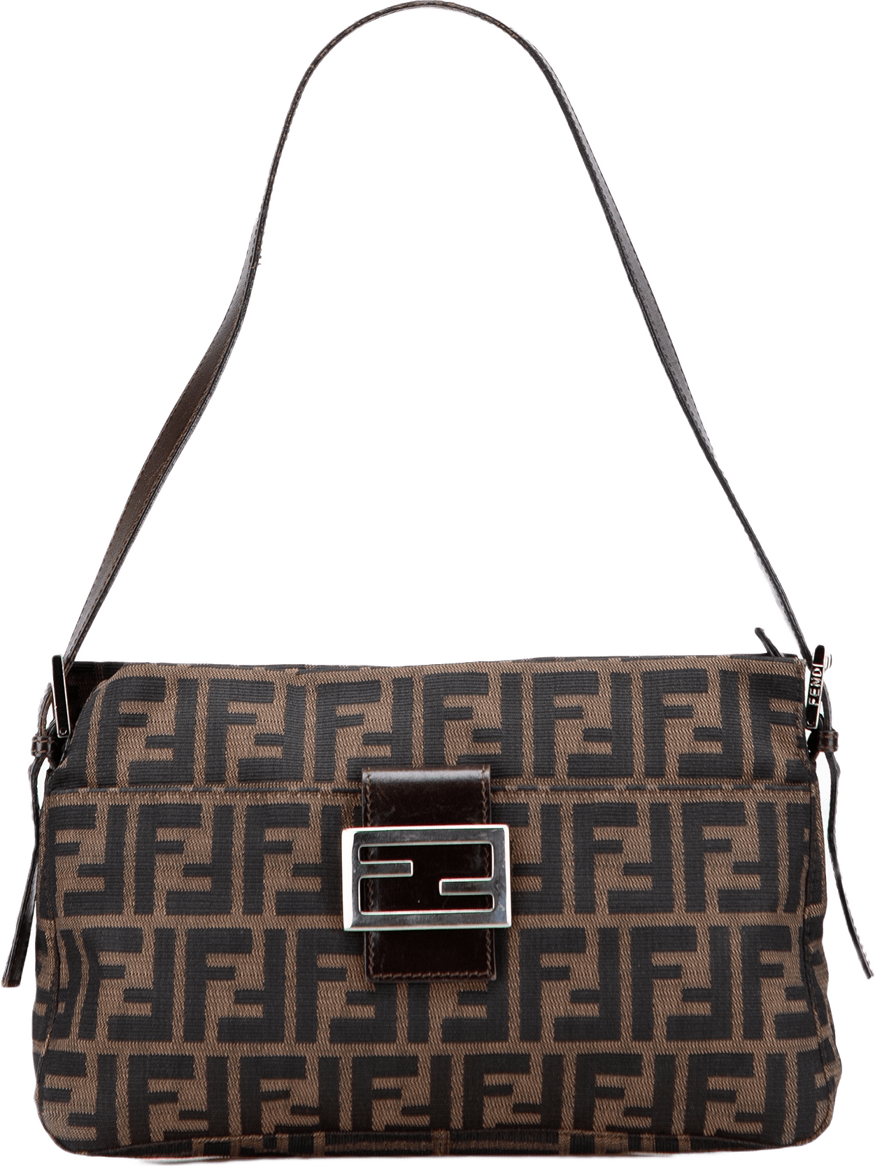 Fendi Zucca Canvas Shoulder Bag, från Luxclusif, i färgen brown.