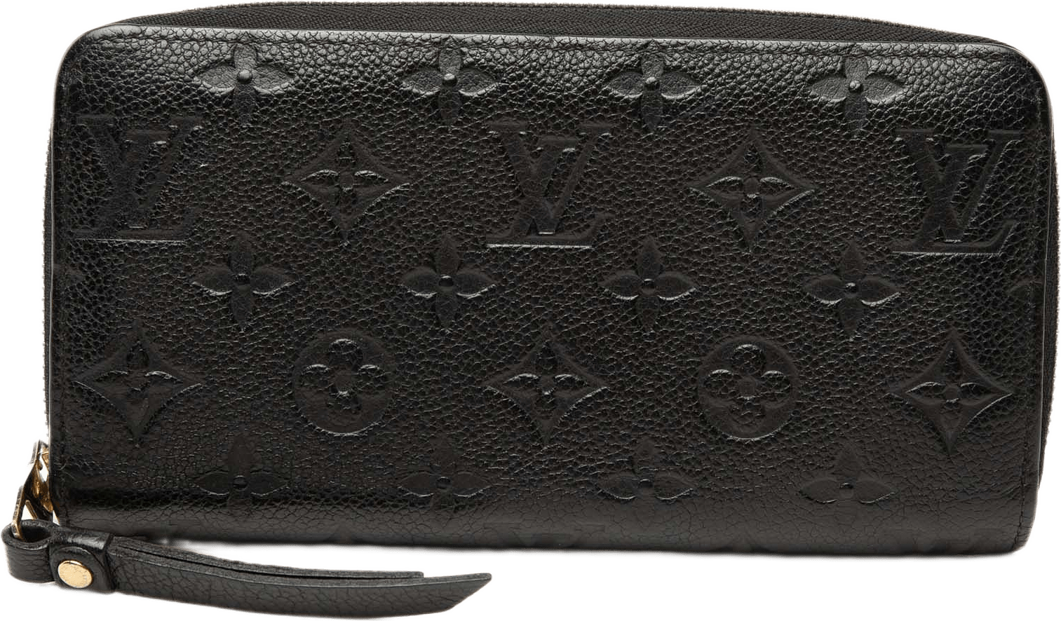 Louis Vuitton Monogram Empreinte Zippy Long Wallet, från Luxclusif, i färgen black.