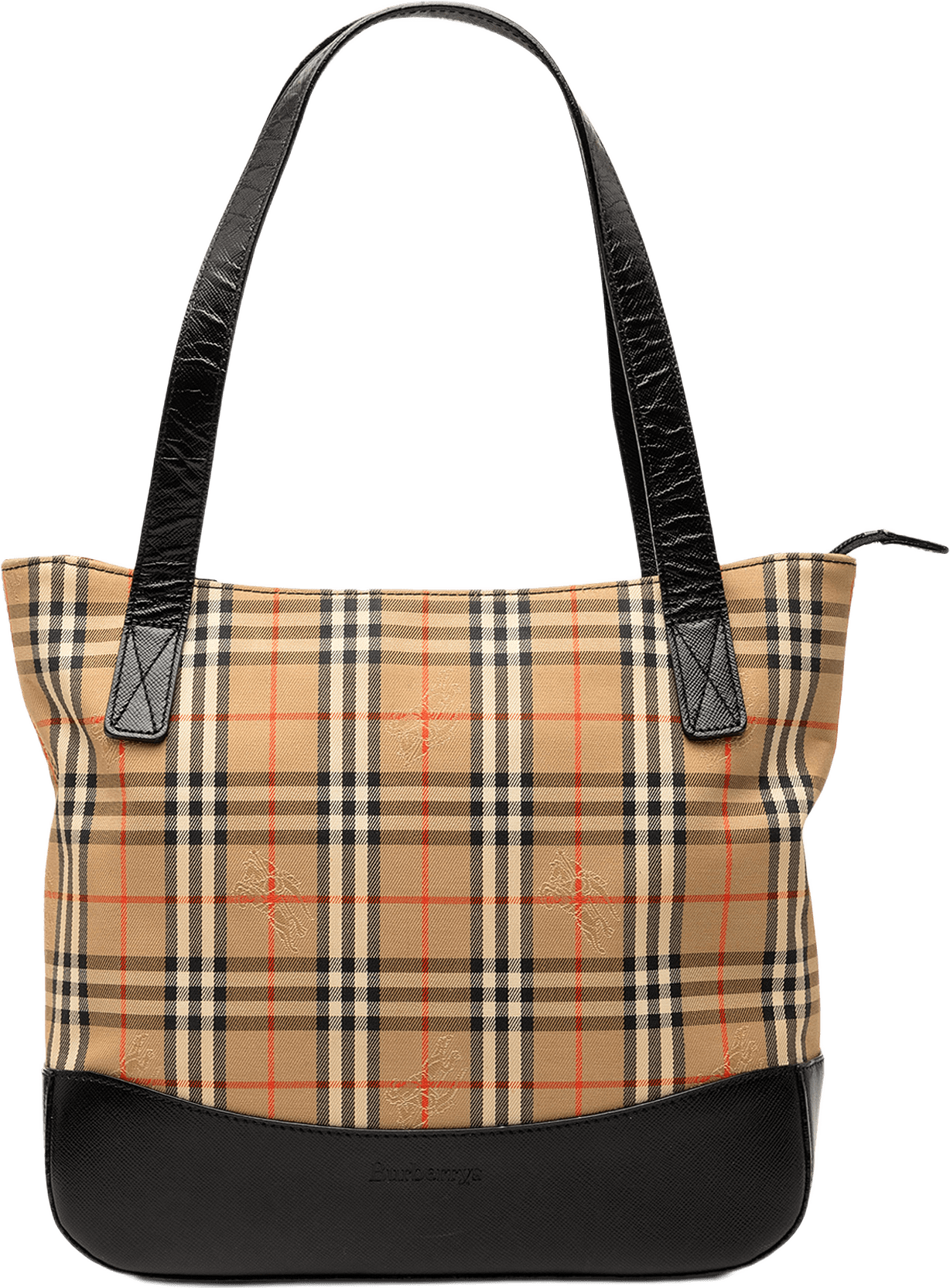Burberry Haymarket Check Canvas Tote, från Luxclusif, i färgen beige.