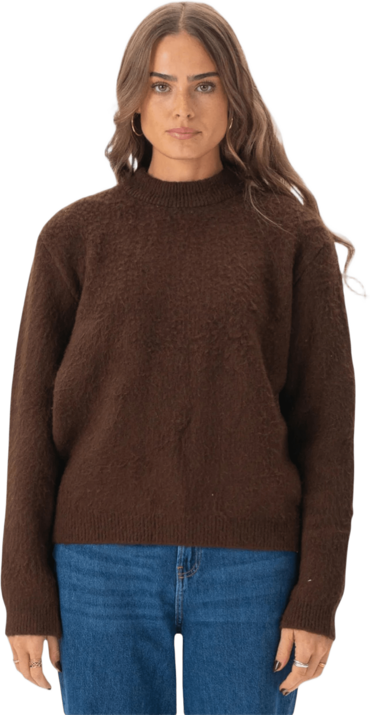 Hazel Stickad, från TeeShoppen, i färgen brun.