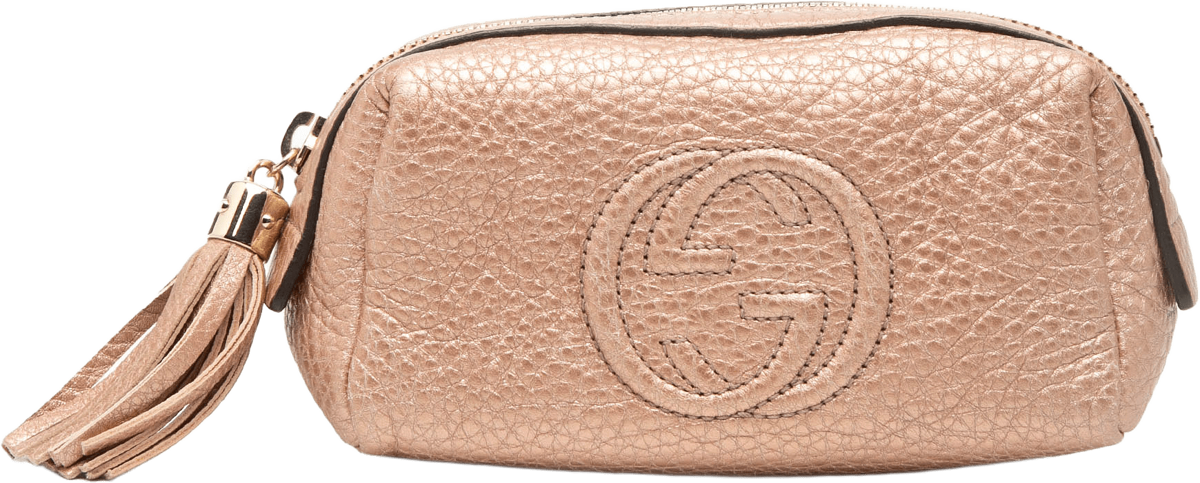 Gucci Leather Soho Cosmetic Pouch, från Luxclusif, i färgen nude.