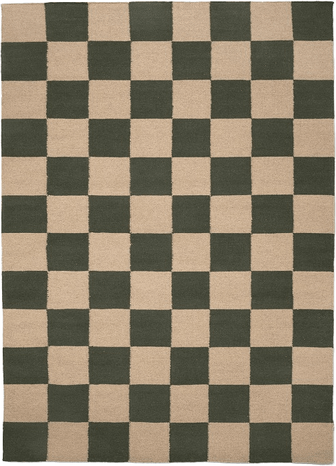 Matta Square 200x300 Cm, från Classic Collection, i färgen skogsgrön/natur.