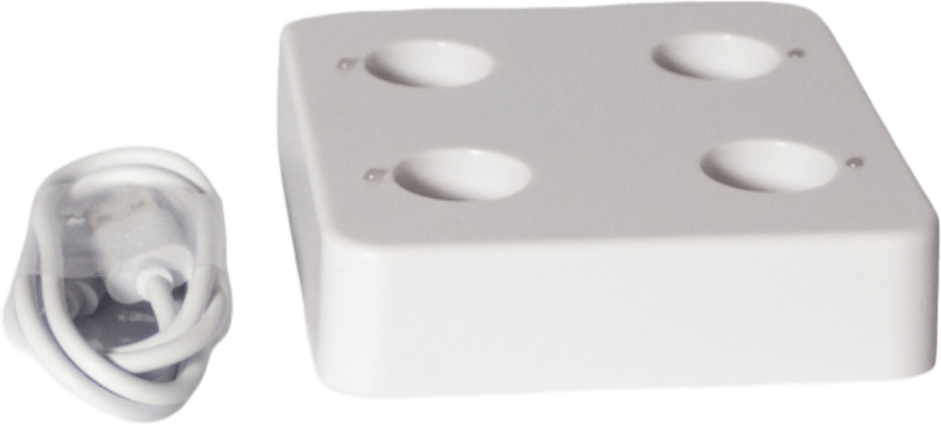 Sia Led-laddningsstation För Koniska Ljus 4 St, från Led Nordic, i färgen vit.