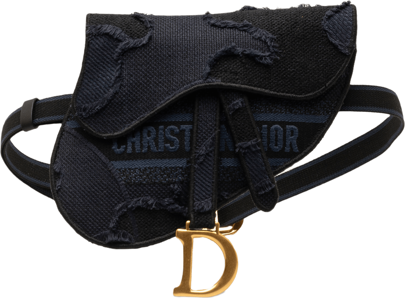 Dior Camouflage Saddle Belt Bag, från Luxclusif, i färgen dark blue.