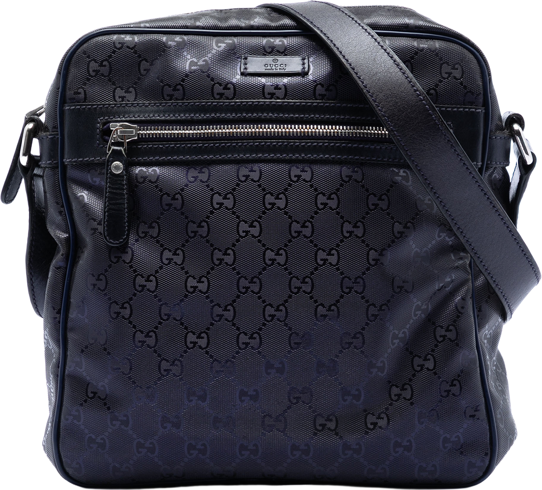 Gucci Gg Imprime Crossbody, från Luxclusif, i färgen navy.