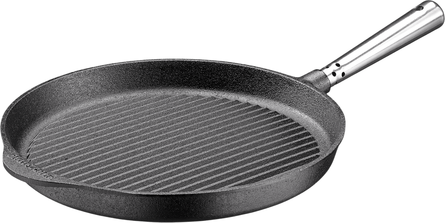 Grillpanna 28 Cm Med Stålhandtag, från Skeppshult, i färgen svart.