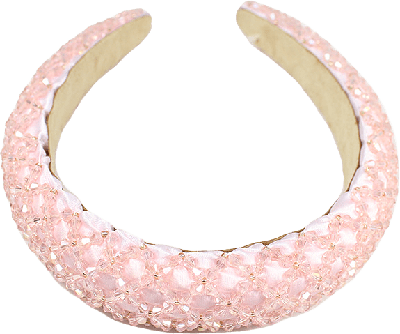 Diadem Med Fasetterade Stenar 3 Cm, från Complement, i färgen pink.