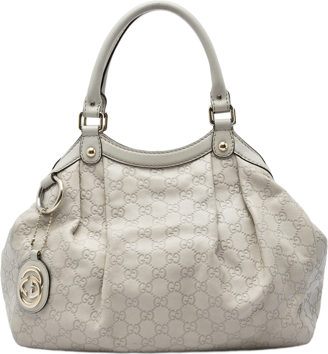Gucci Medium Guccissima Sukey Tote, från Luxclusif, i färgen beige.