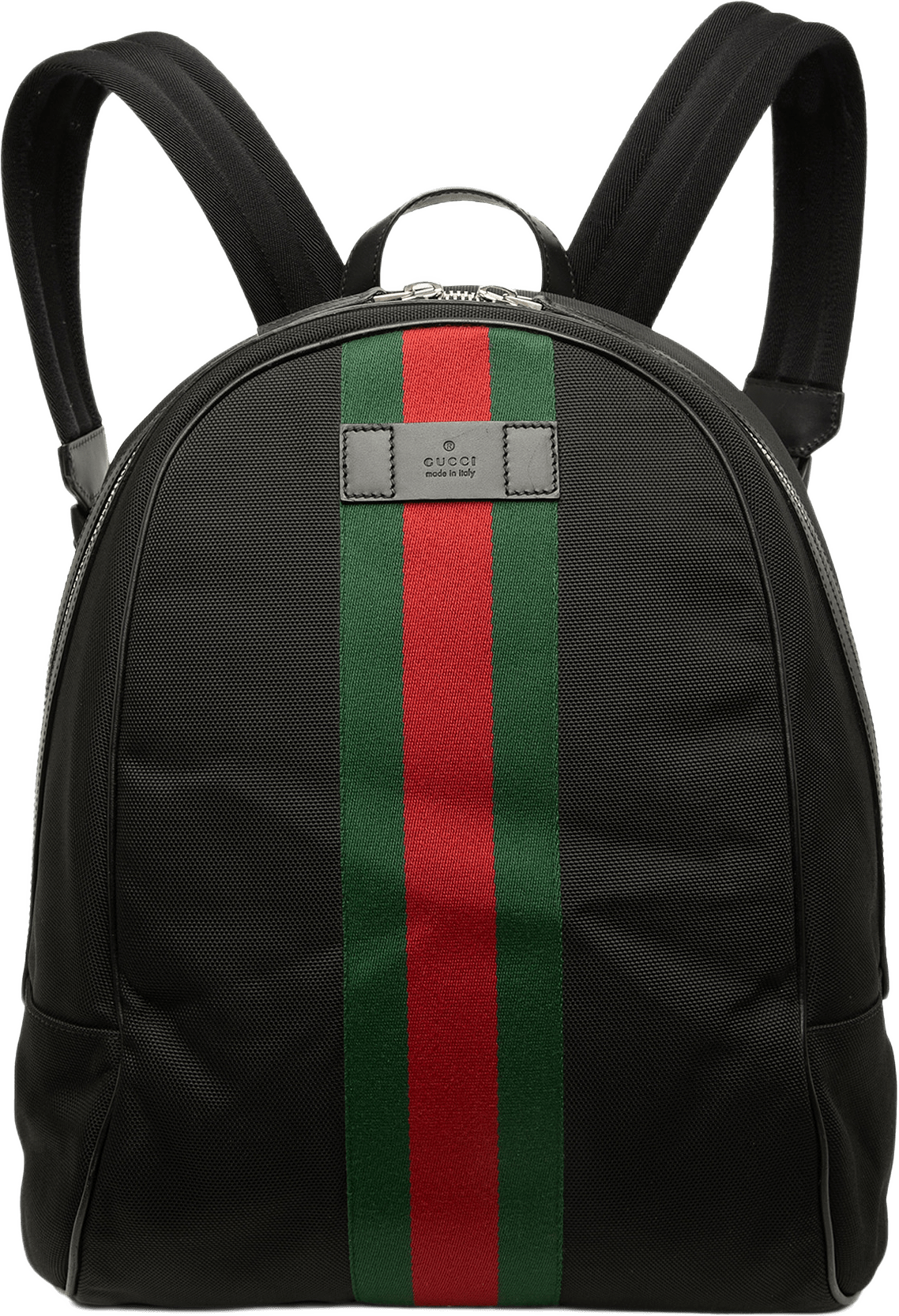 Gucci Techno Canvas Web Backpack, från Luxclusif, i färgen svart.