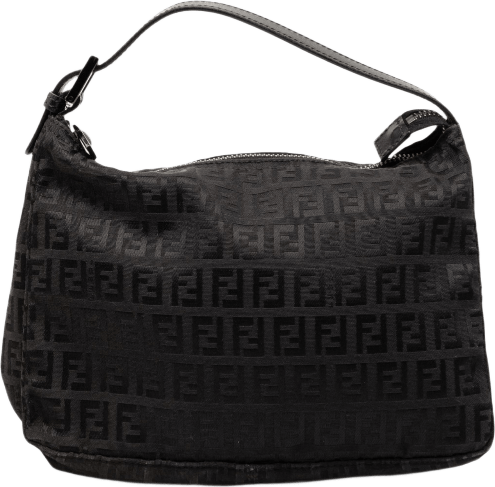 Fendi Zucchino Canvas Handbag, från Luxclusif, i färgen svart.
