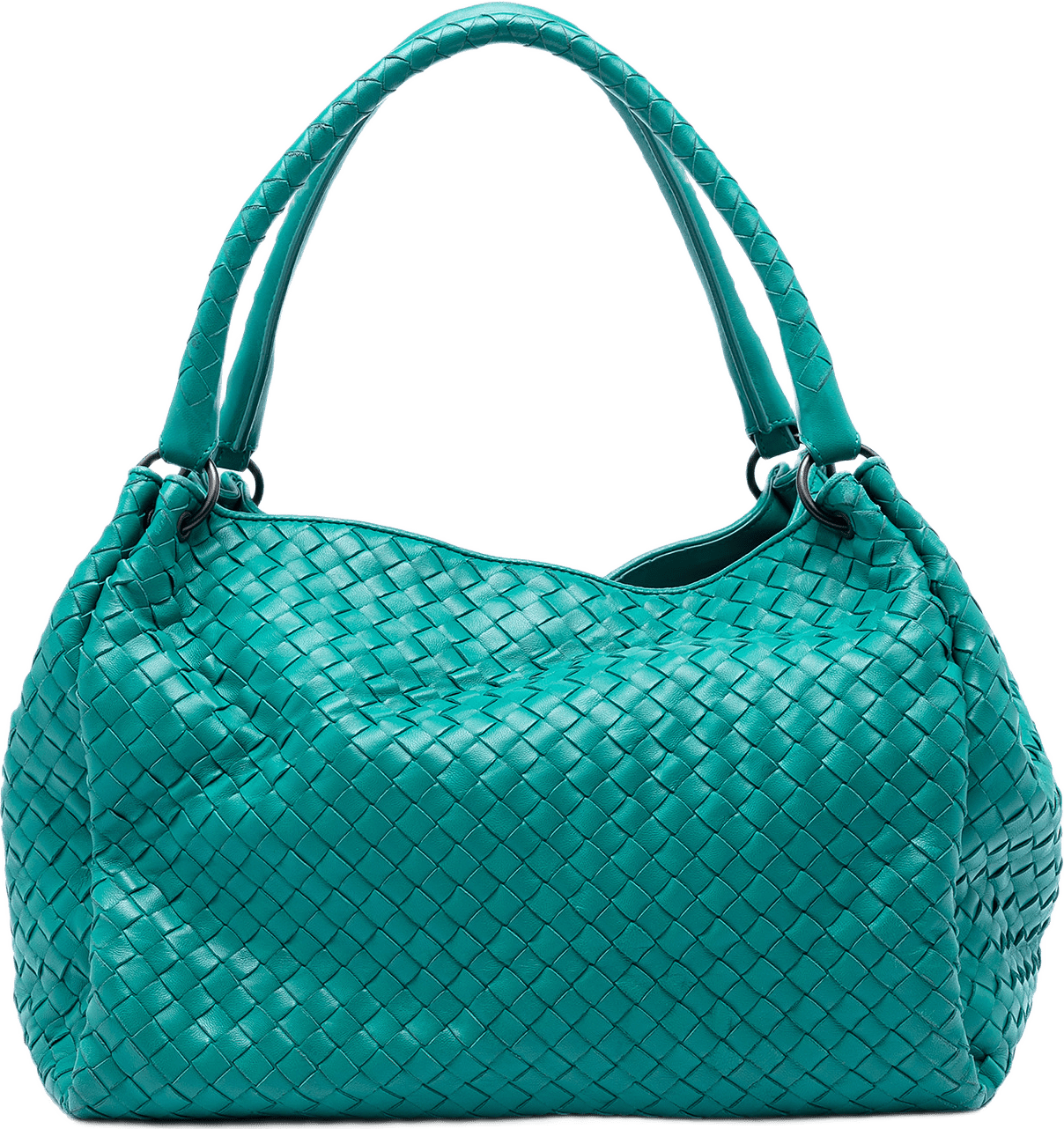 Bottega Veneta Nappa Intrecciato Parachute Tote, från Luxclusif, i färgen grön.